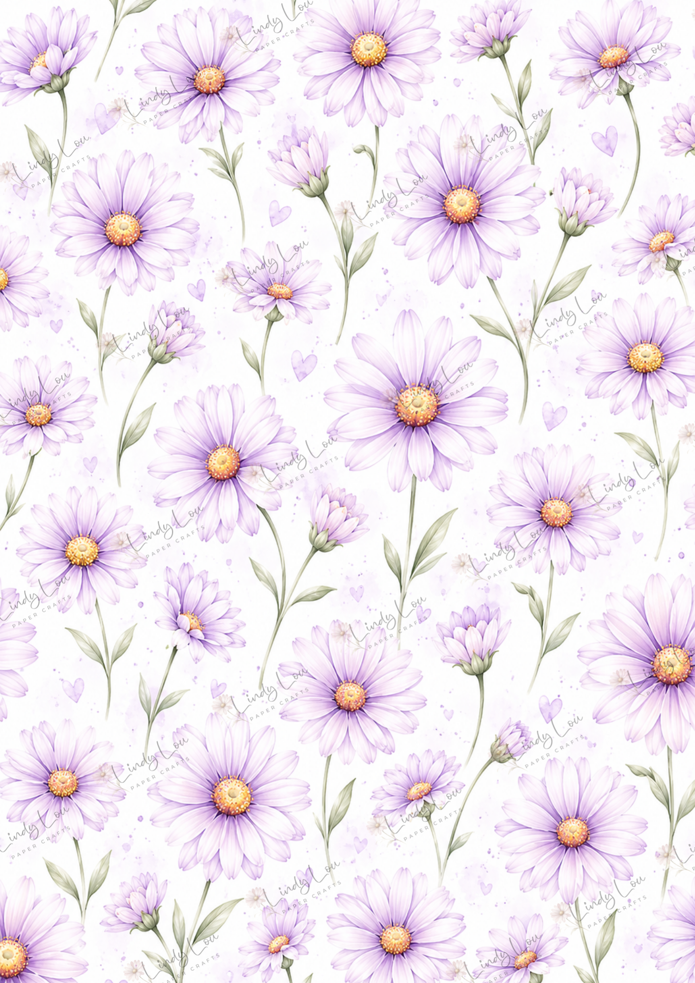 A4 Single Sheet - Daisy Girls - Lavender Meadow