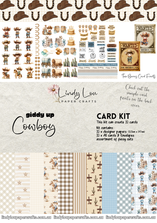 A6 Card Kit - Giddy Up Cowboy