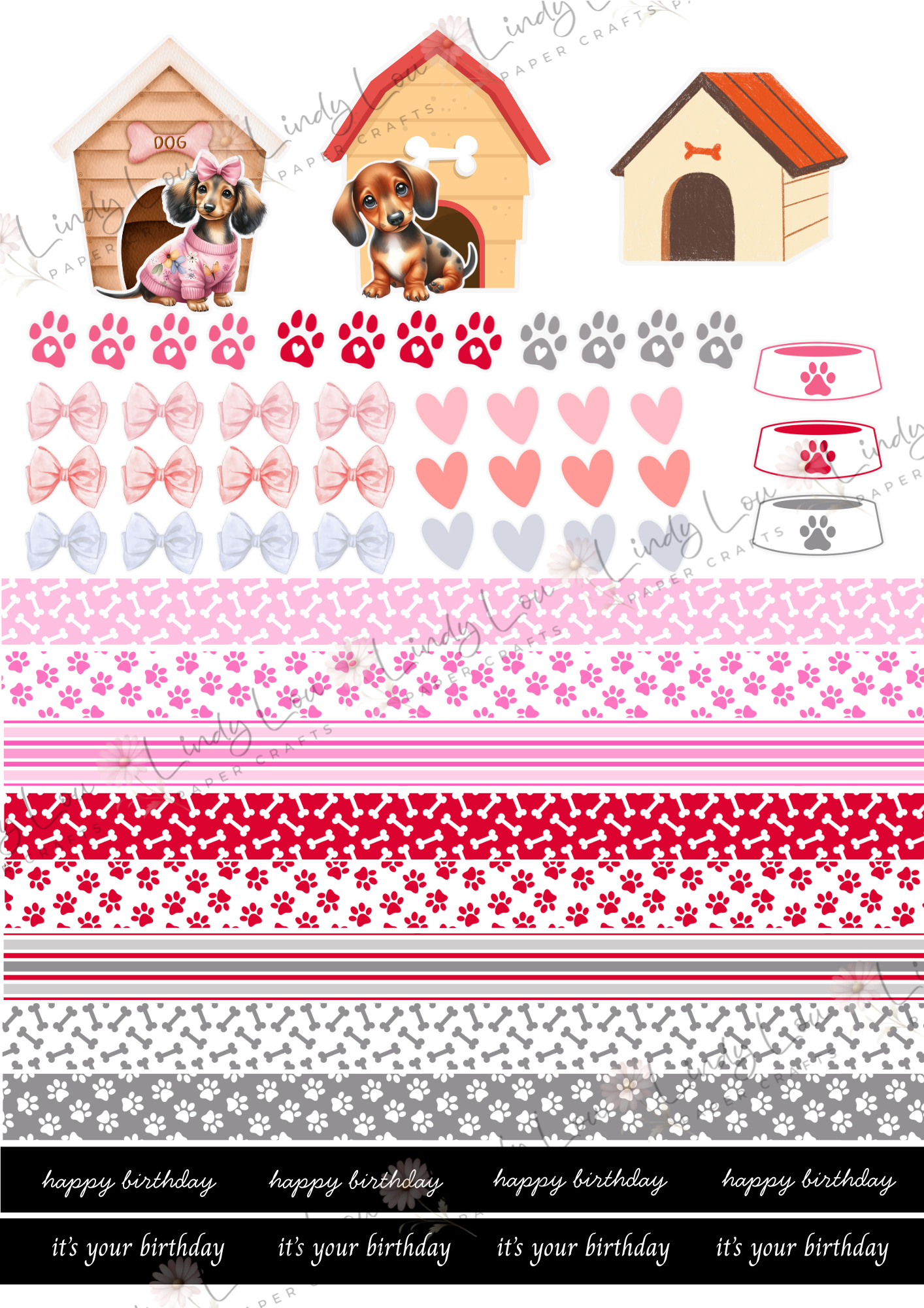 A6 Card Kit - Barking Adorable