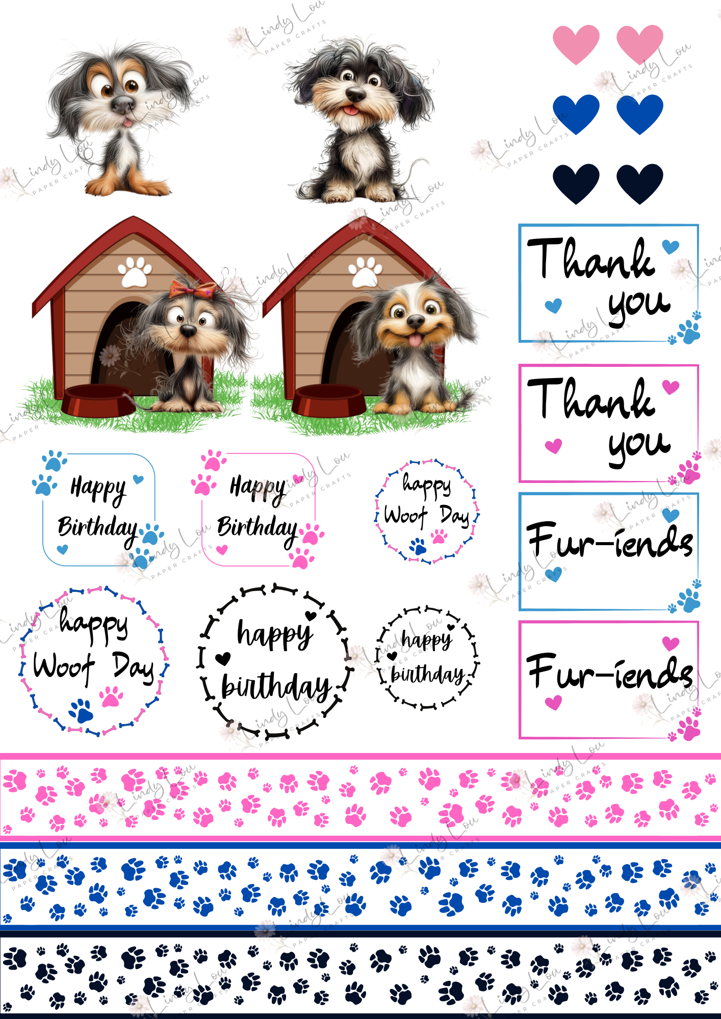 A6 Card Kit - Pawsitively Adorable