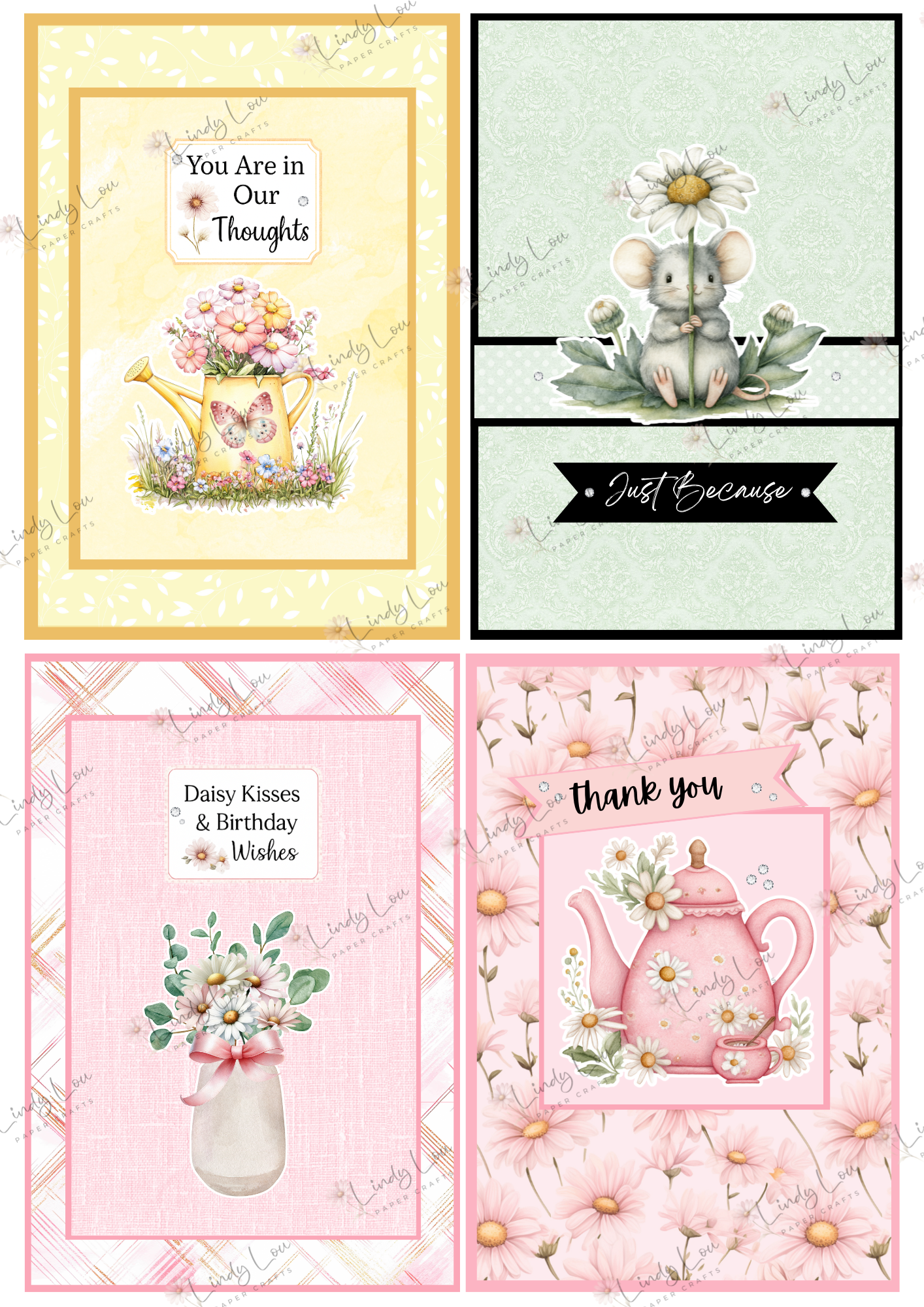 A6 Card Kit - Daisy Whispers
