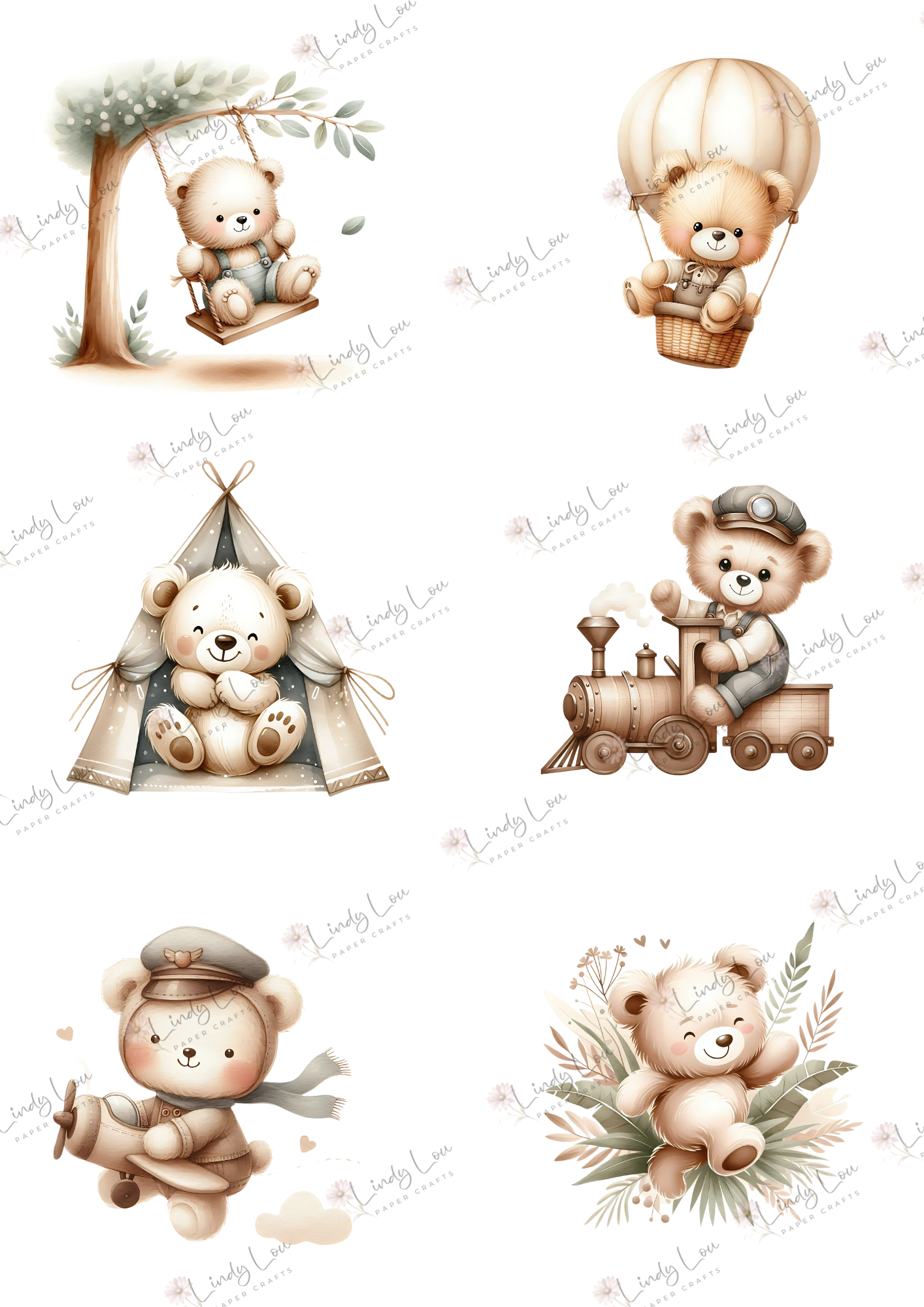 A6 Card Kit - Boho Baby