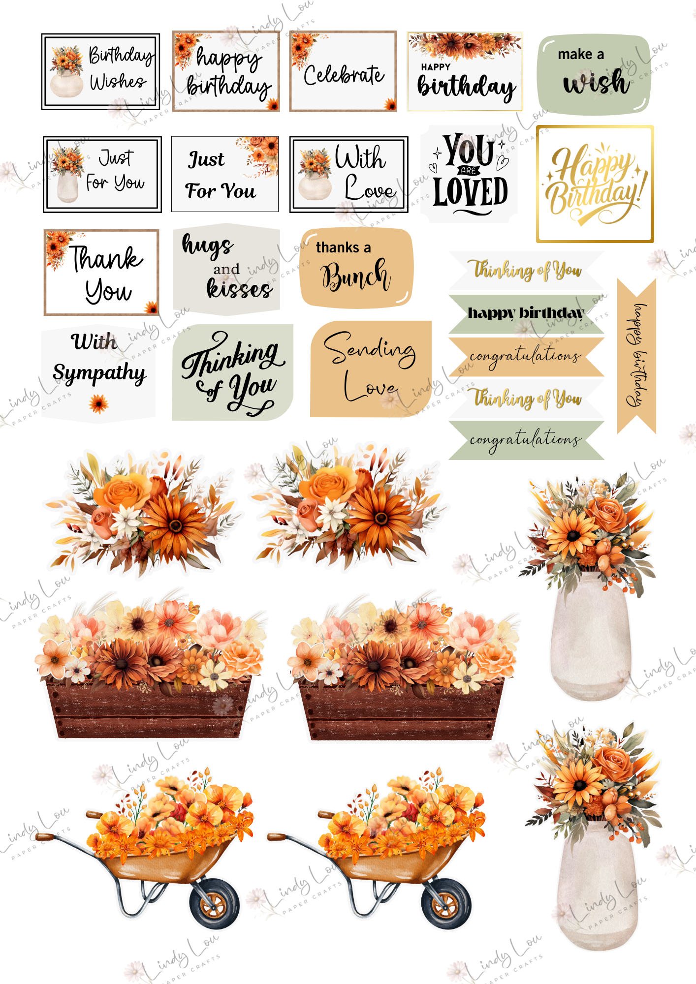 A6 Card Kit - Amber Afternoon