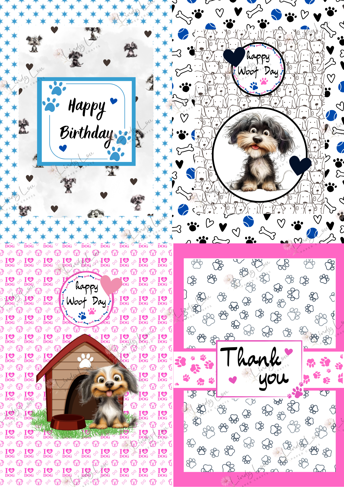 A6 Card Kit - Pawsitively Adorable