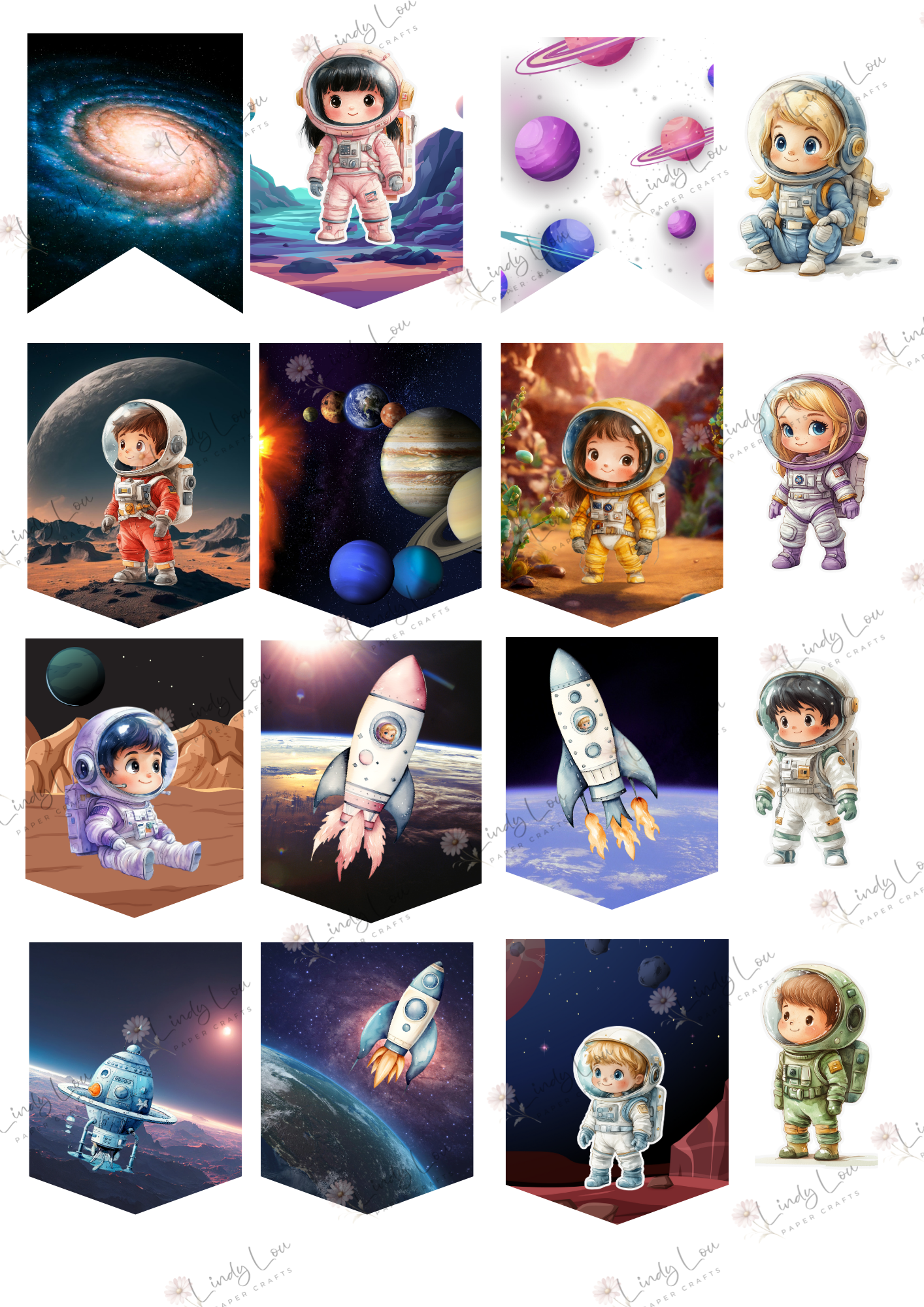 A6 Card Kit - Cosmic Cuties