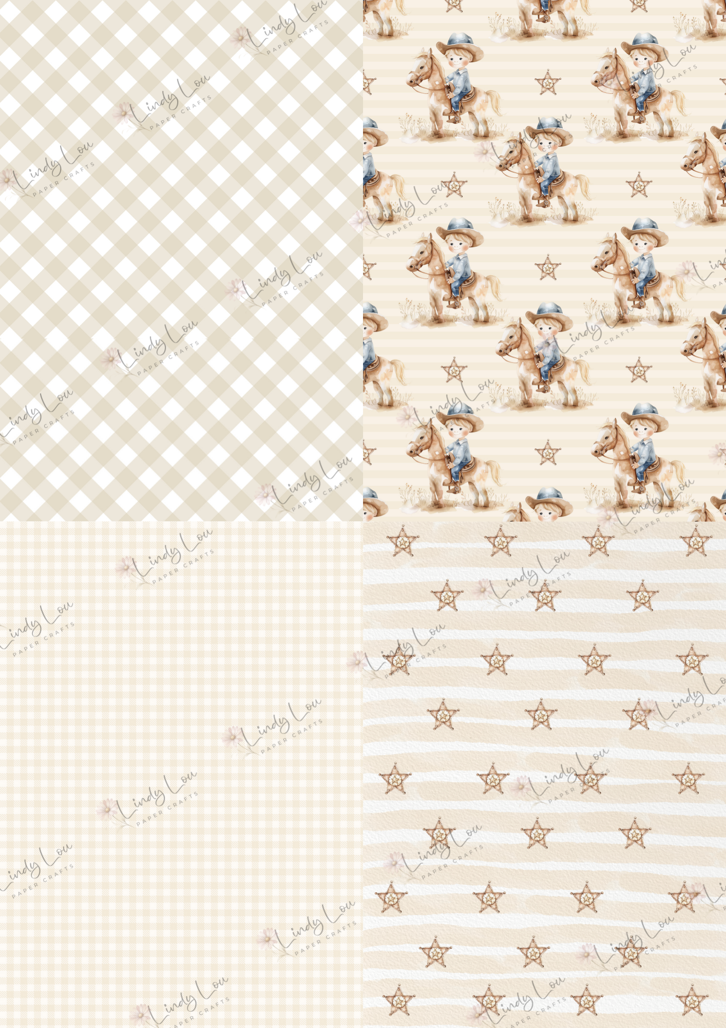 A6 Card Kit - Giddy Up Cowboy