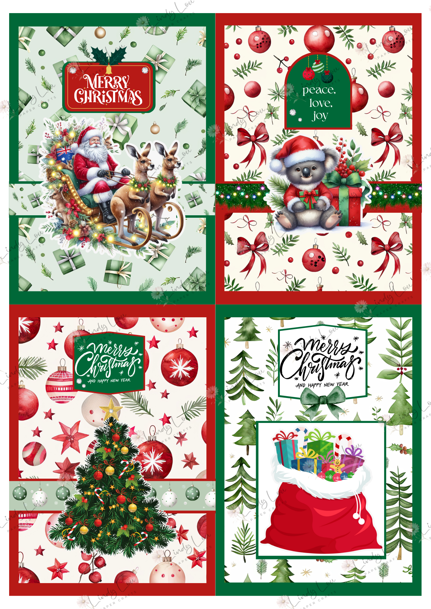 A6 Card Kit - Aussie Christmas