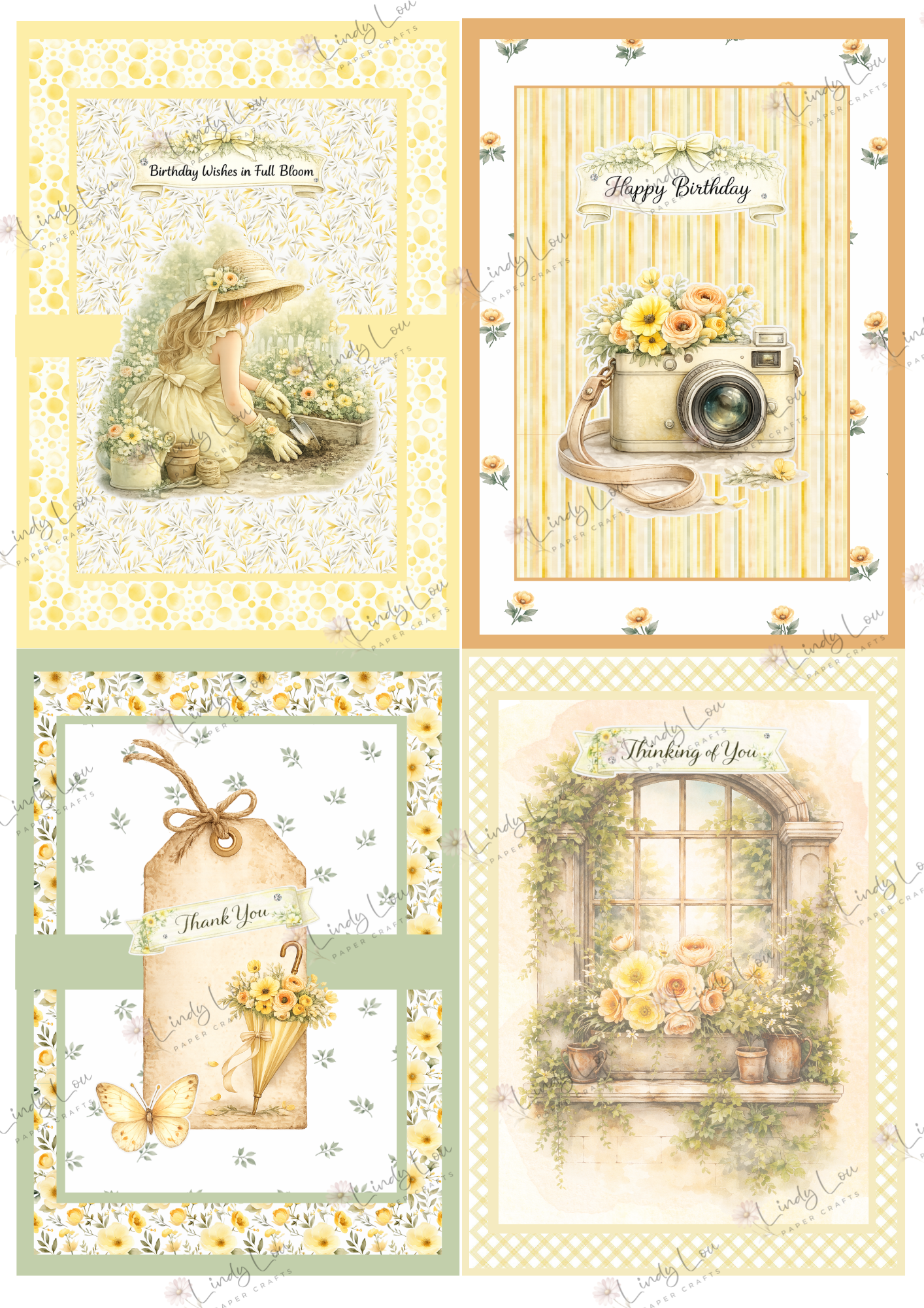 A6 Card Collections - Buttercream Blooms