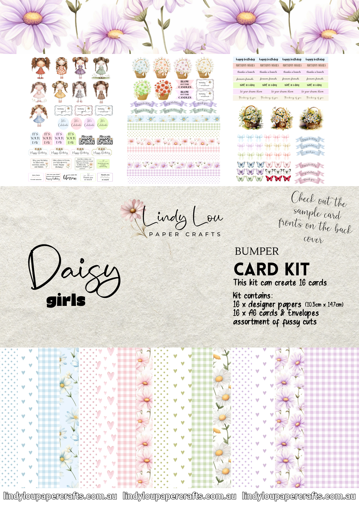 A6 Bumper Edition Card Kit - Daisy Girls
