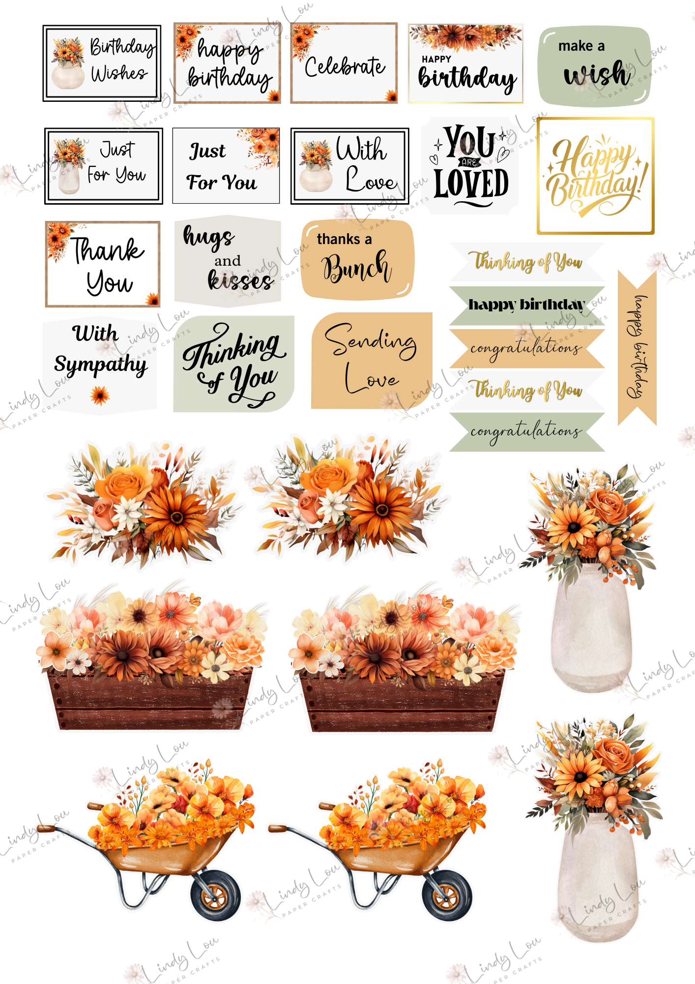 A6 Card Kit - Amber Afternoon