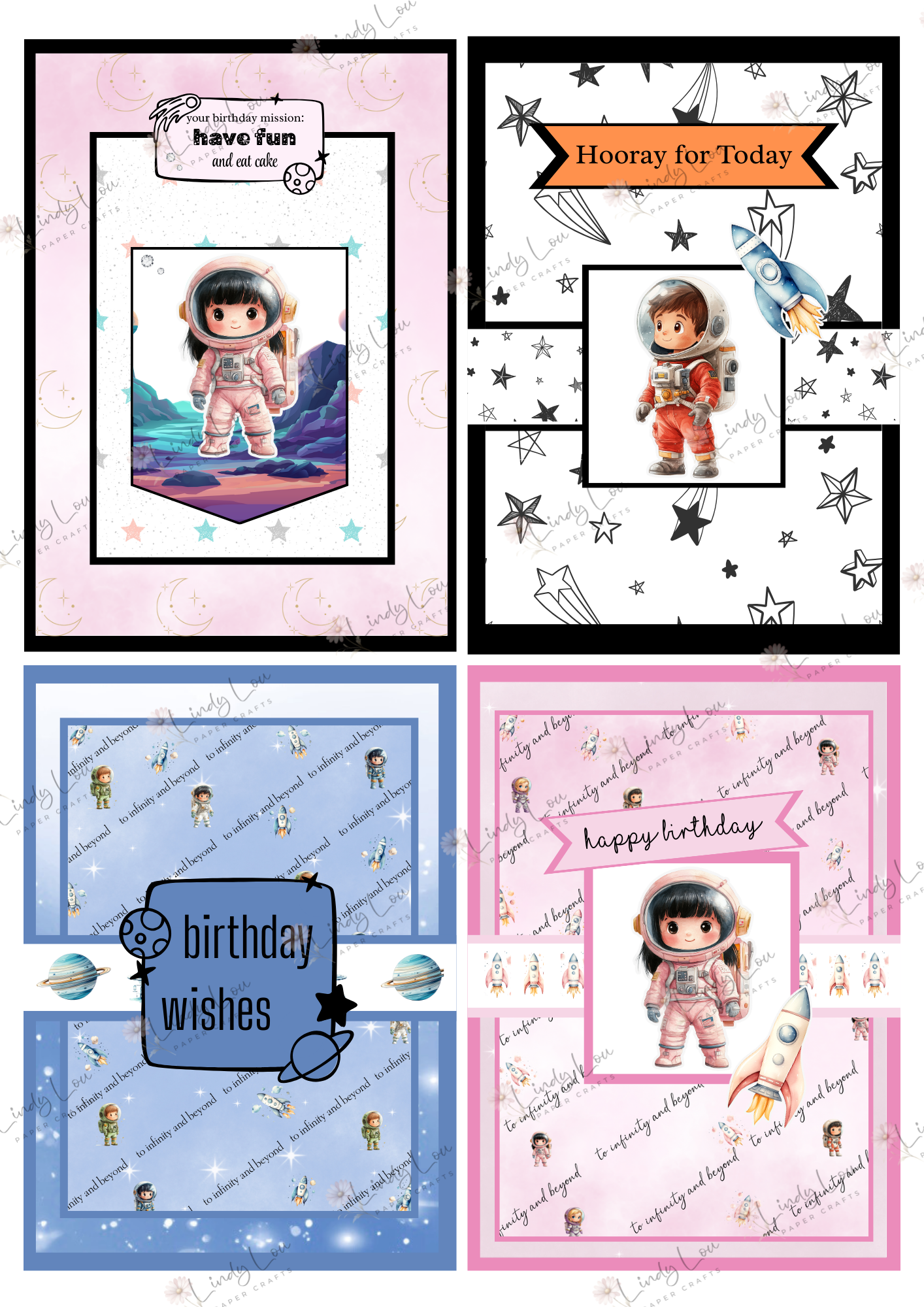 A6 Card Kit - Cosmic Cuties
