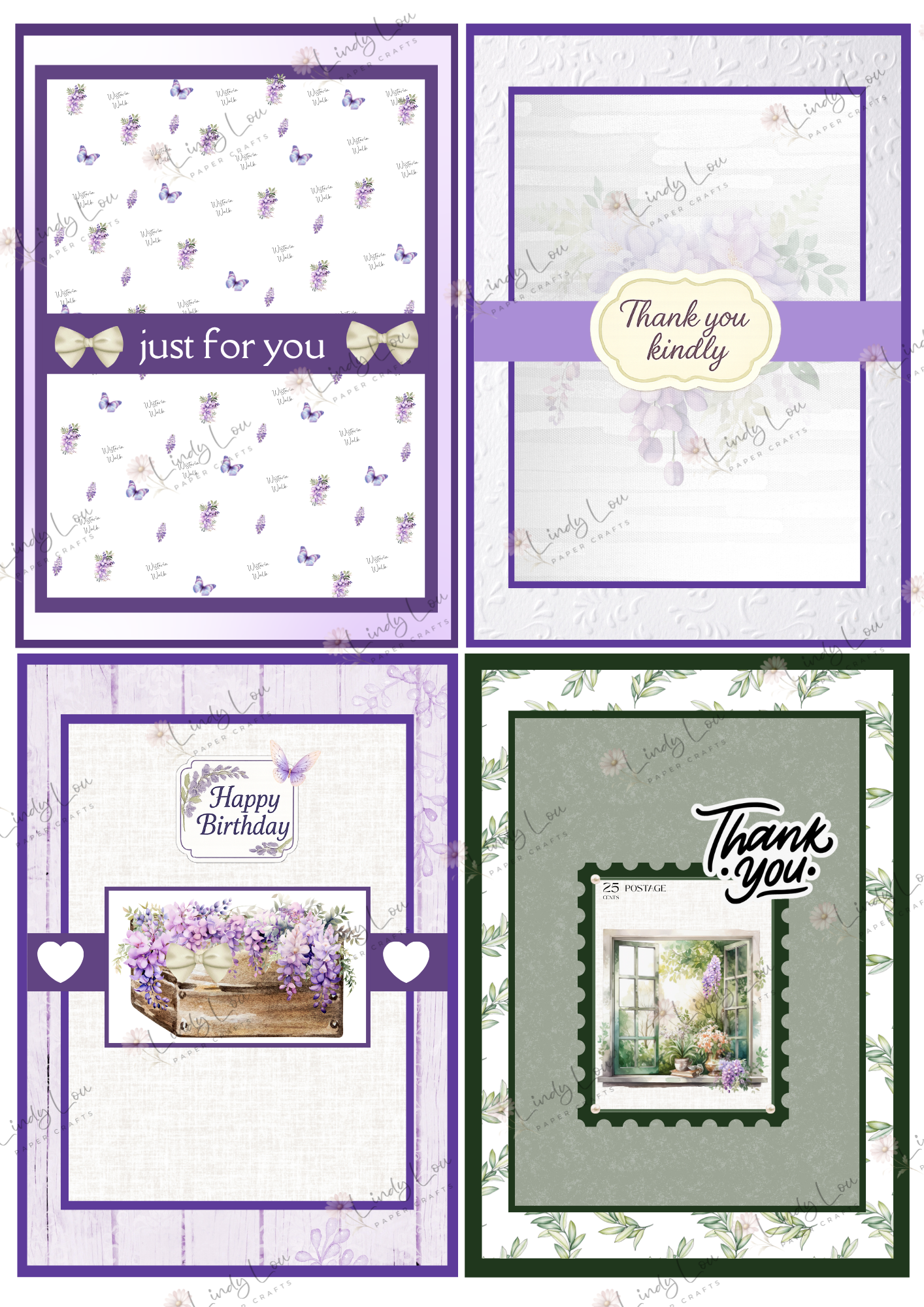 A6 Card Kit - Wisteria Walk