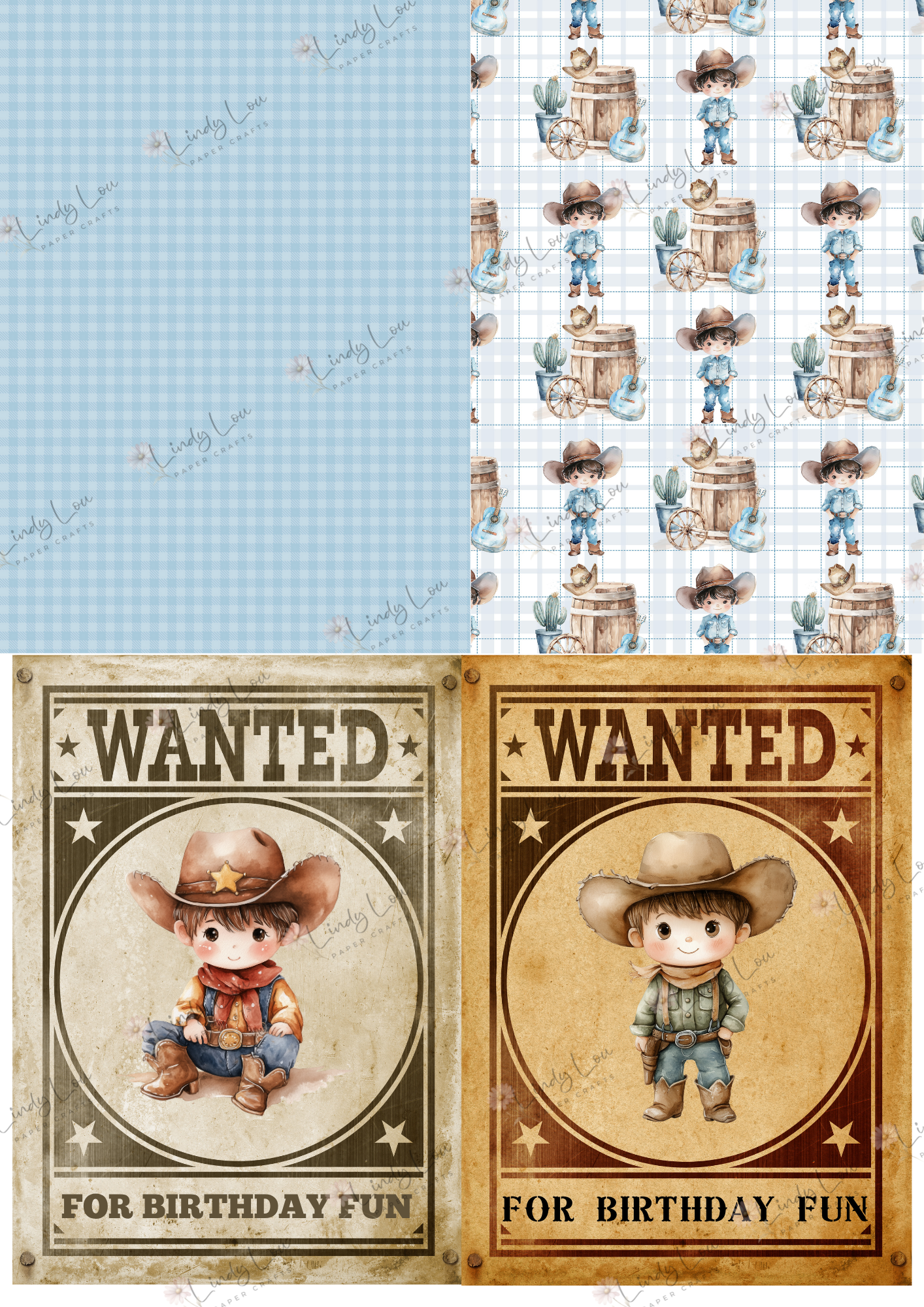 A6 Card Kit - Giddy Up Cowboy