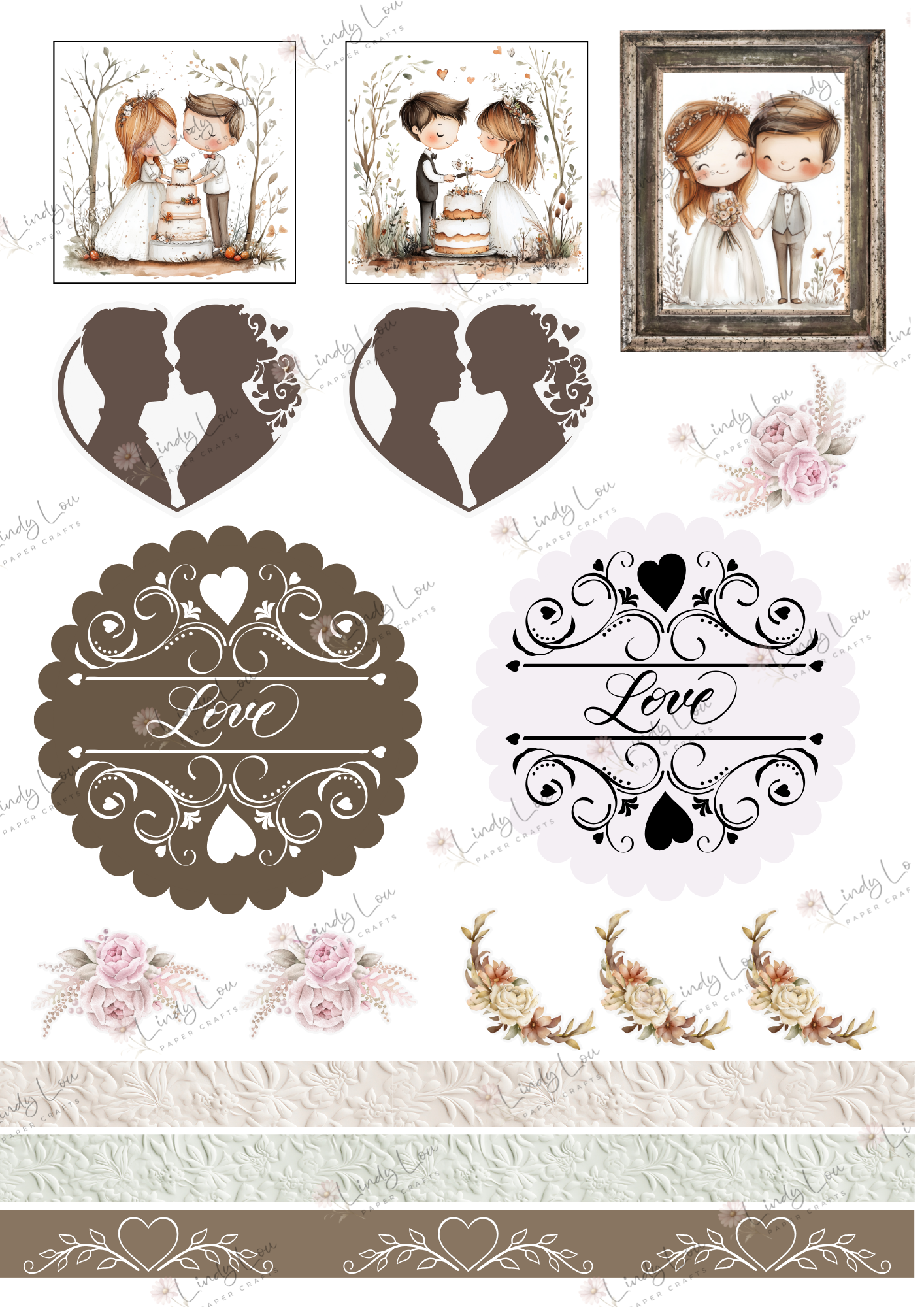 A6 Card Kit - Tied with a Kiss