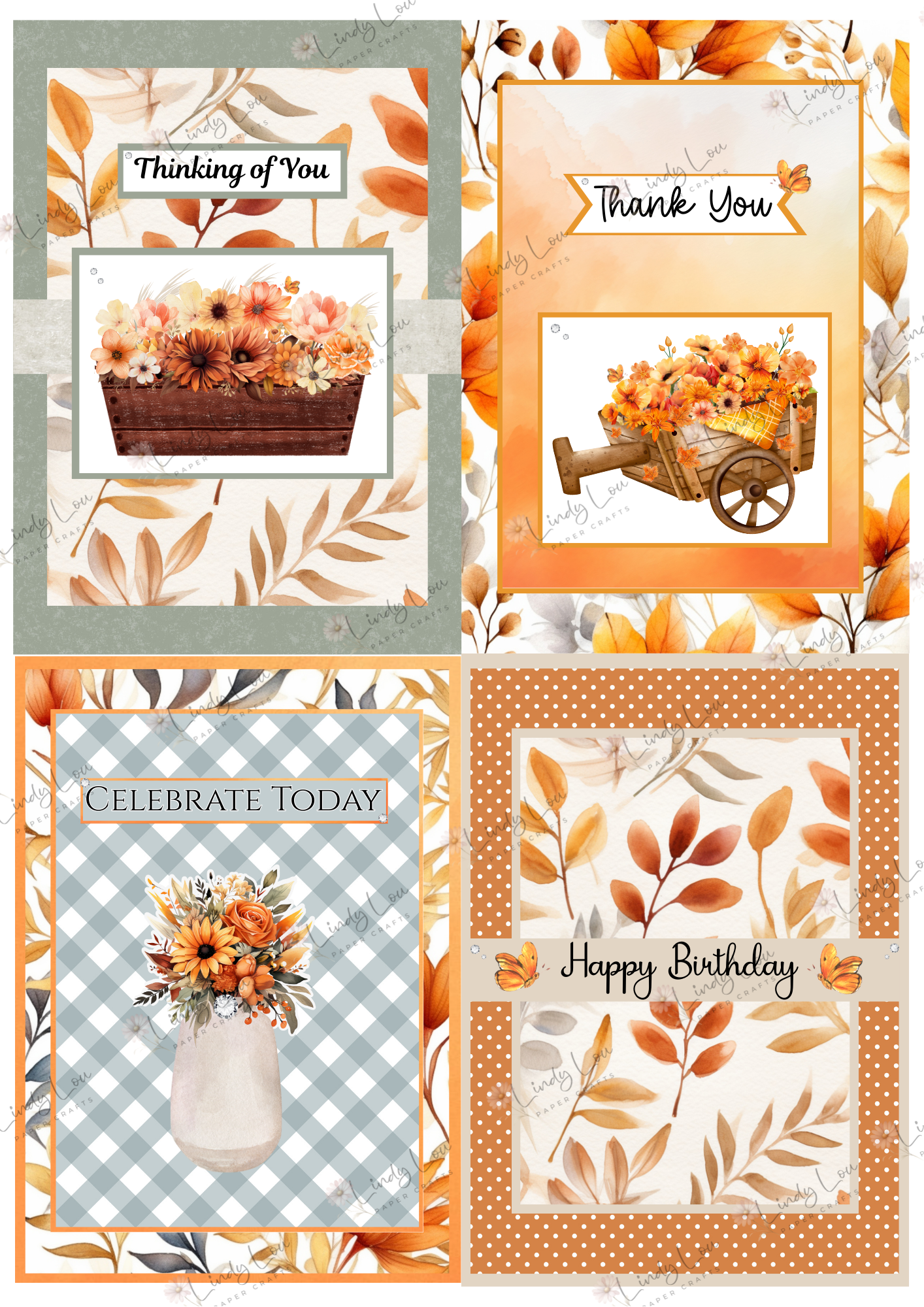 A6 Card Kit - Amber Afternoon