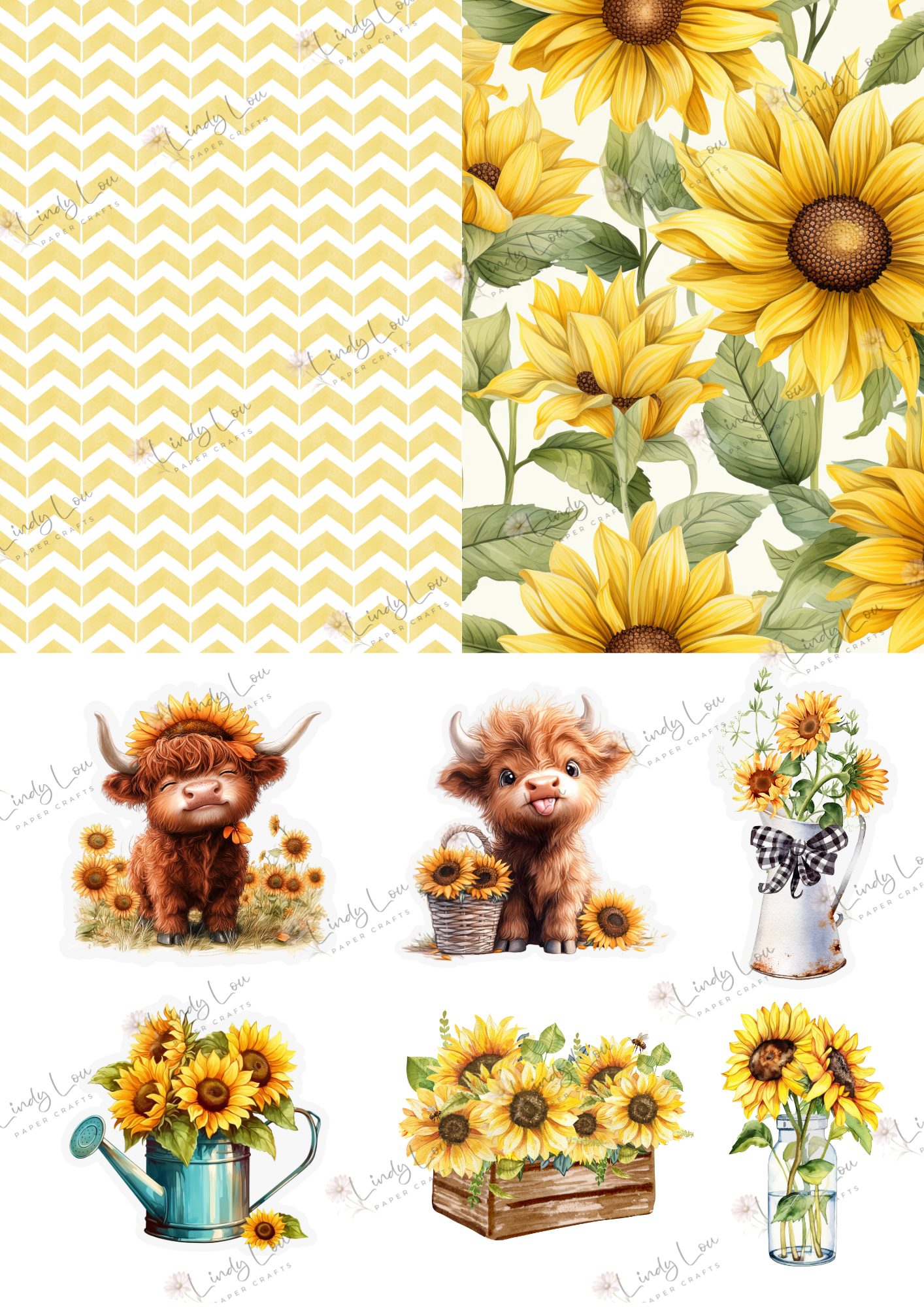 A6 Card Kit - Sunshine & Moo