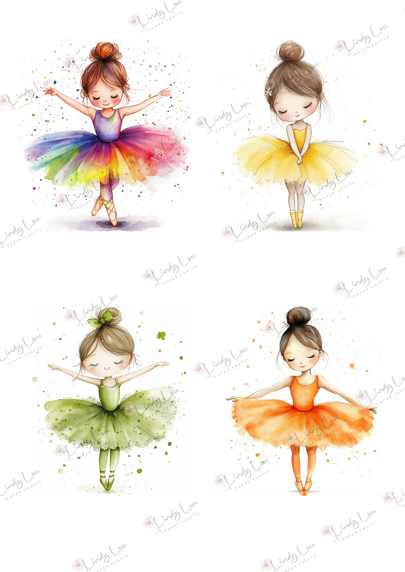A4 Paper Collection - Ballerina Blossoms