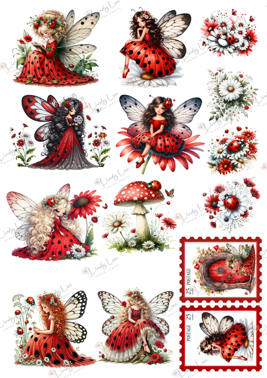 A4 Fussy Cut Sheets  - Fairyland - Fairy Whisper