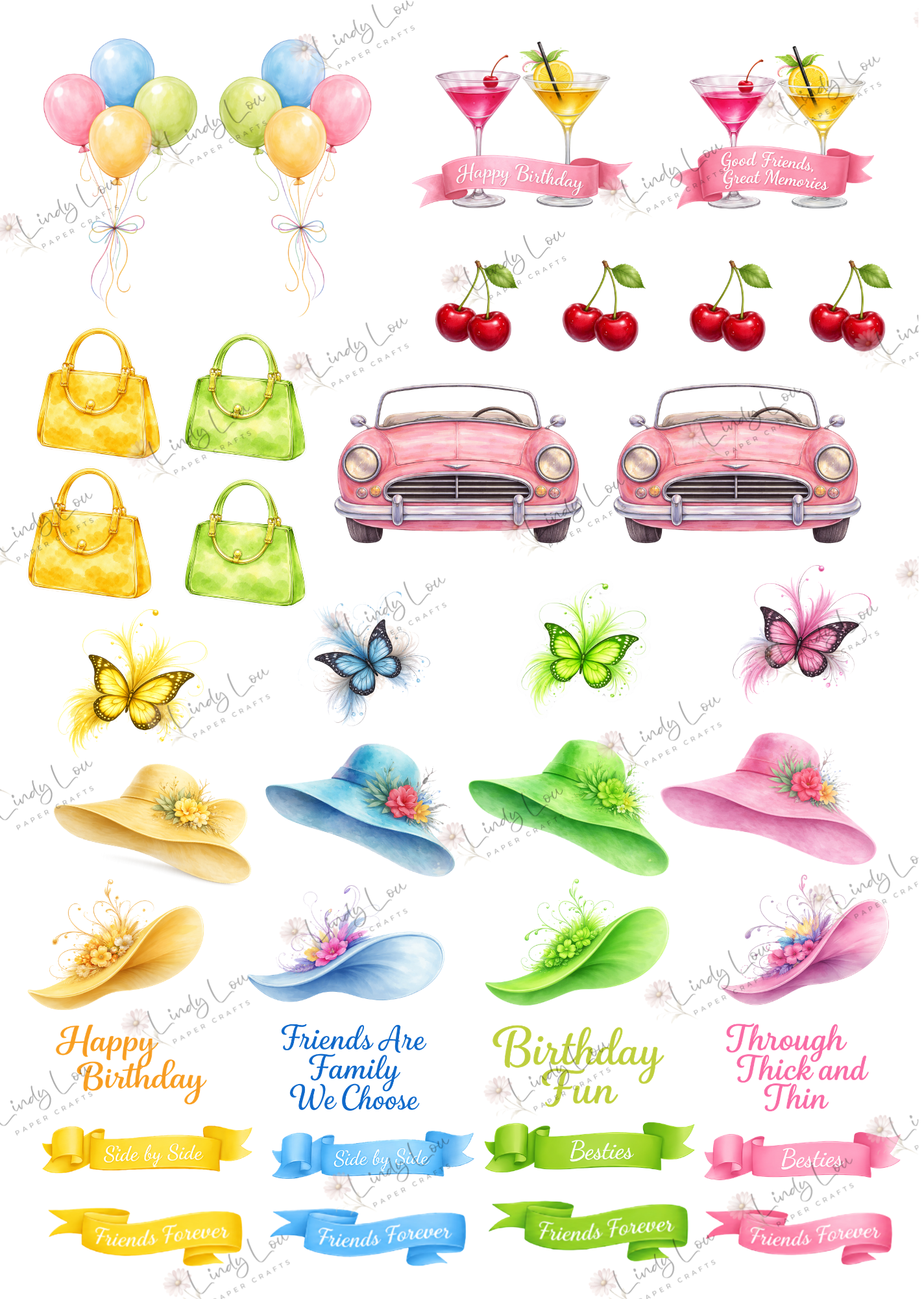 A4 Fussy Cut Sheets - Absolutely Fabulous - A Touch of Fabulous