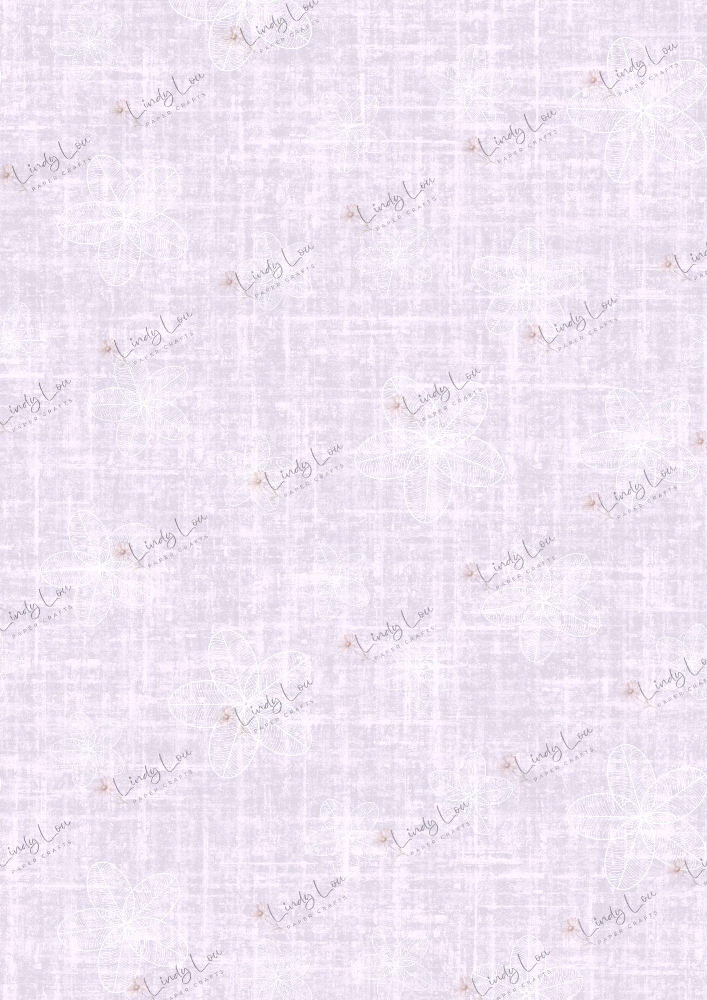 A4 Single Sheet - Softly Spoken - Frangipani Haze Lavender