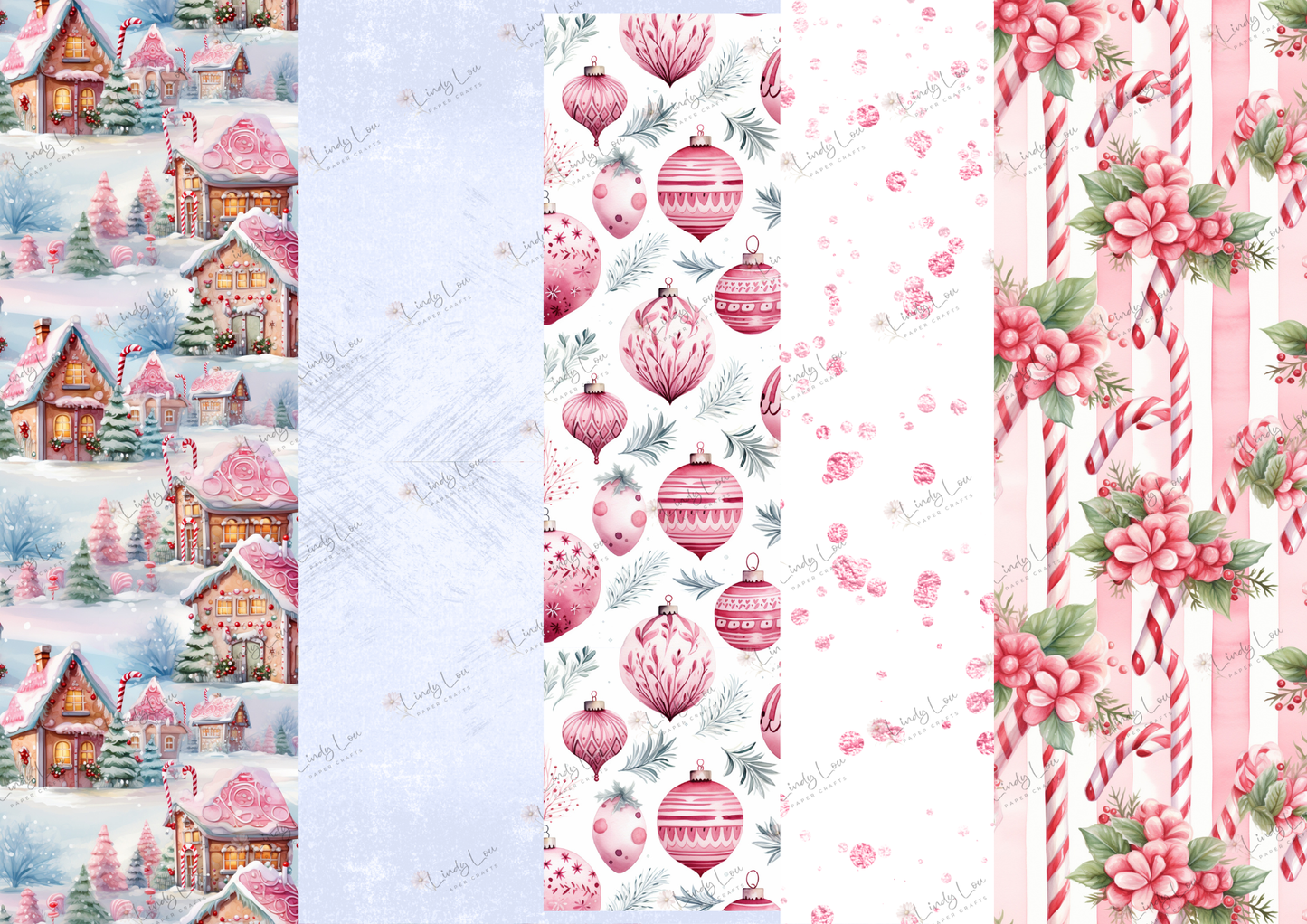 A4 Paper Collection - Pink Christmas