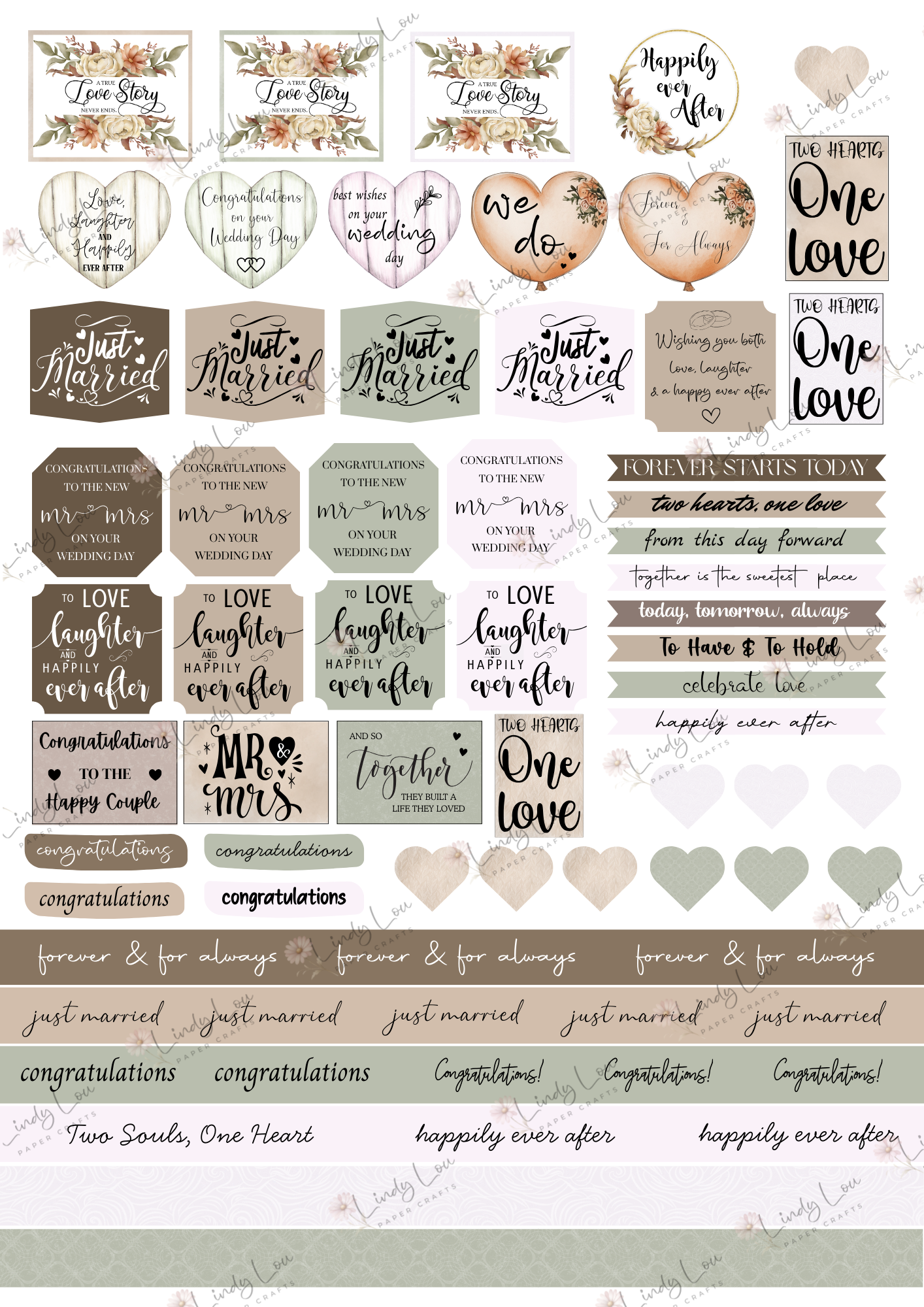 A6 Card Kit - Tied with a Kiss