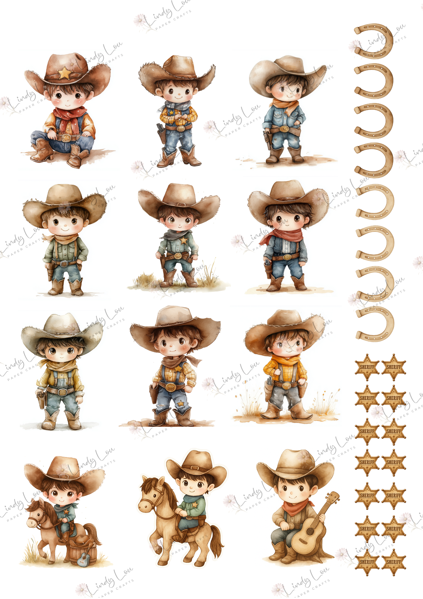 A6 Card Kit - Giddy Up Cowboy