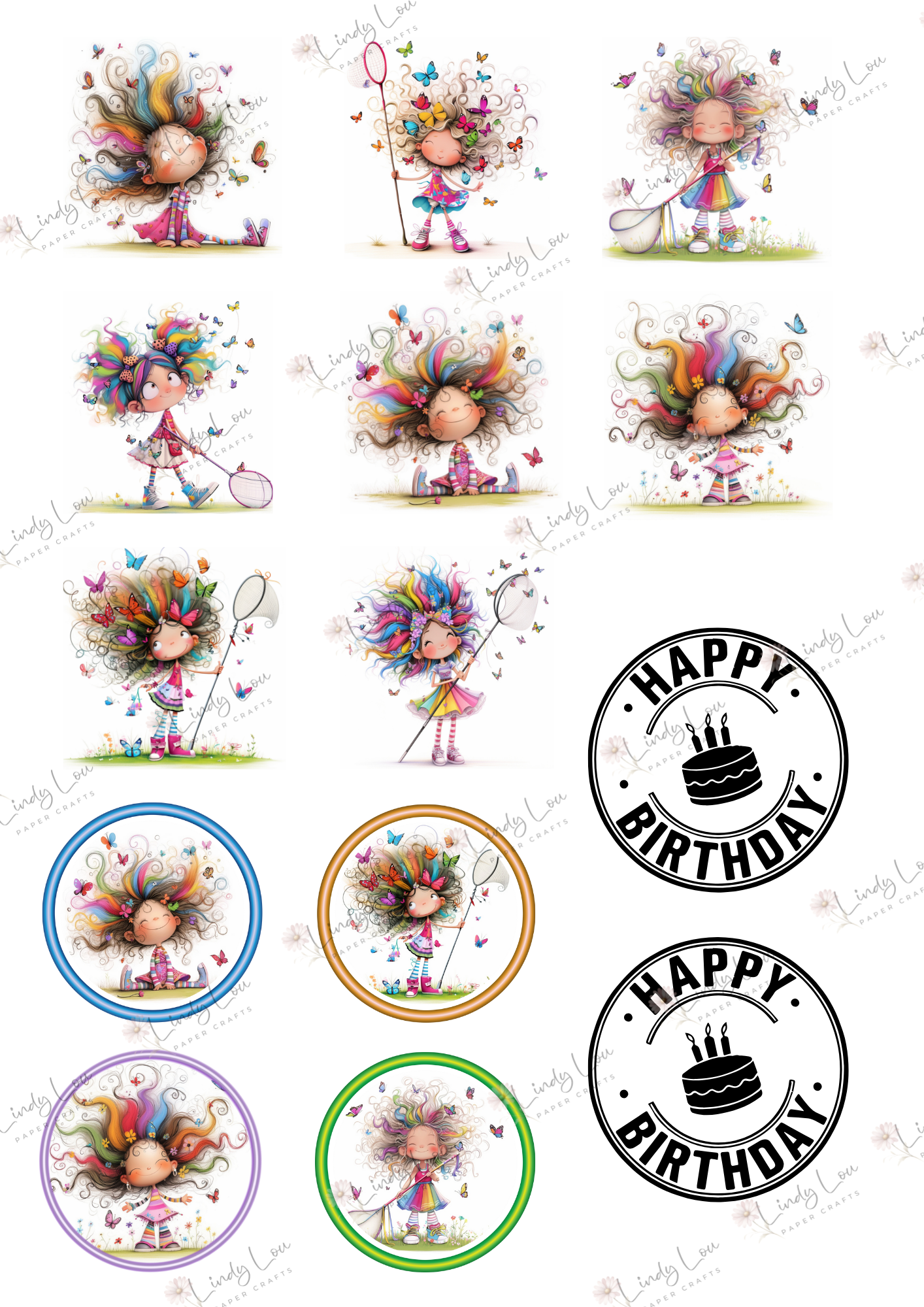 A6 Card Kit - Butterfly Kisses & Quirky Wishes