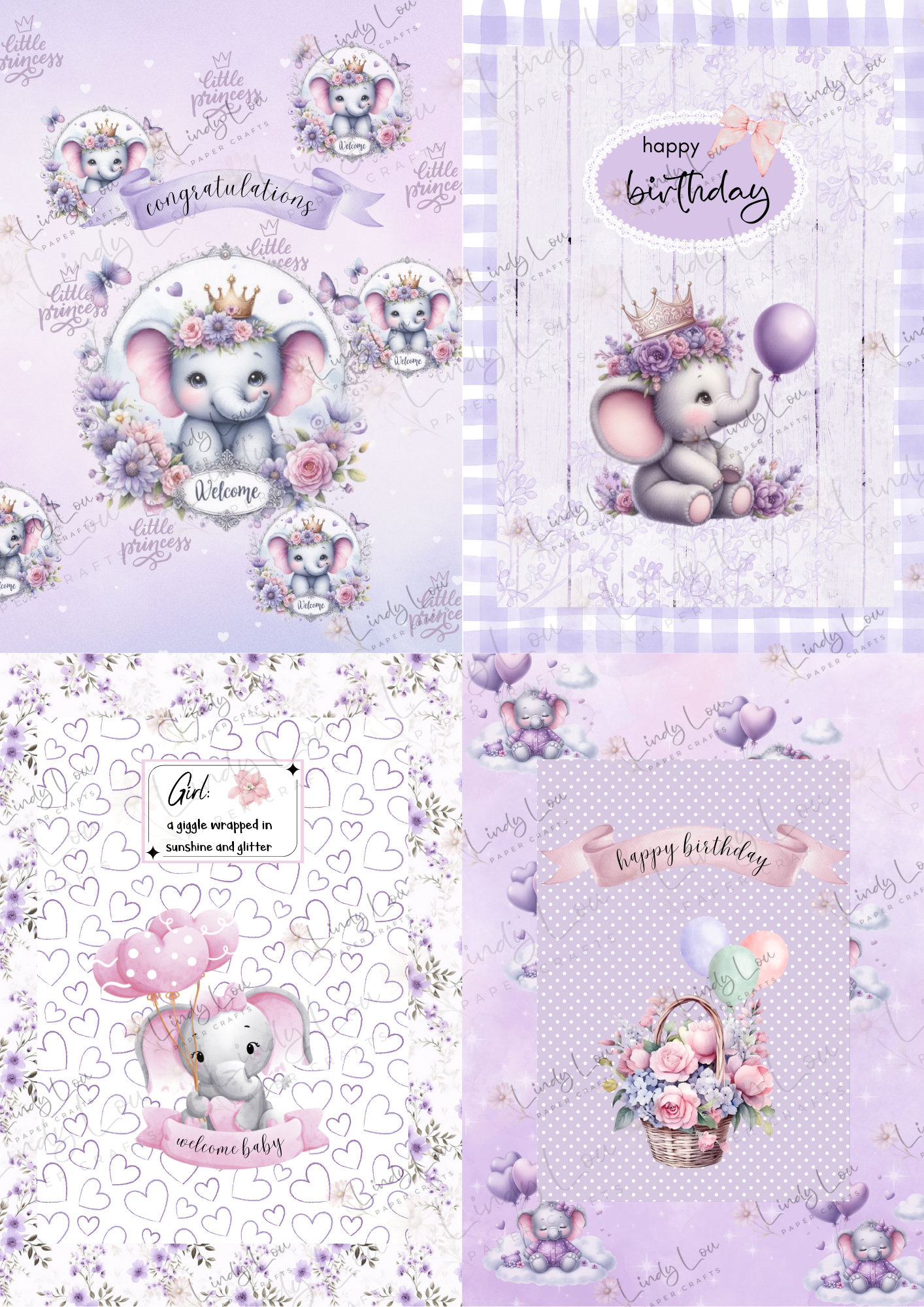 A6 Card Kit - Princess Ellie