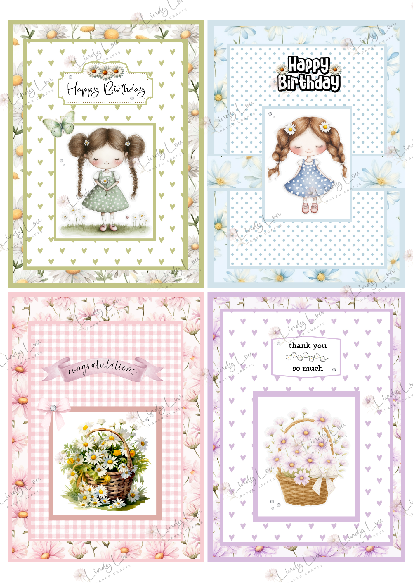 A6 Bumper Edition Card Kit - Daisy Girls