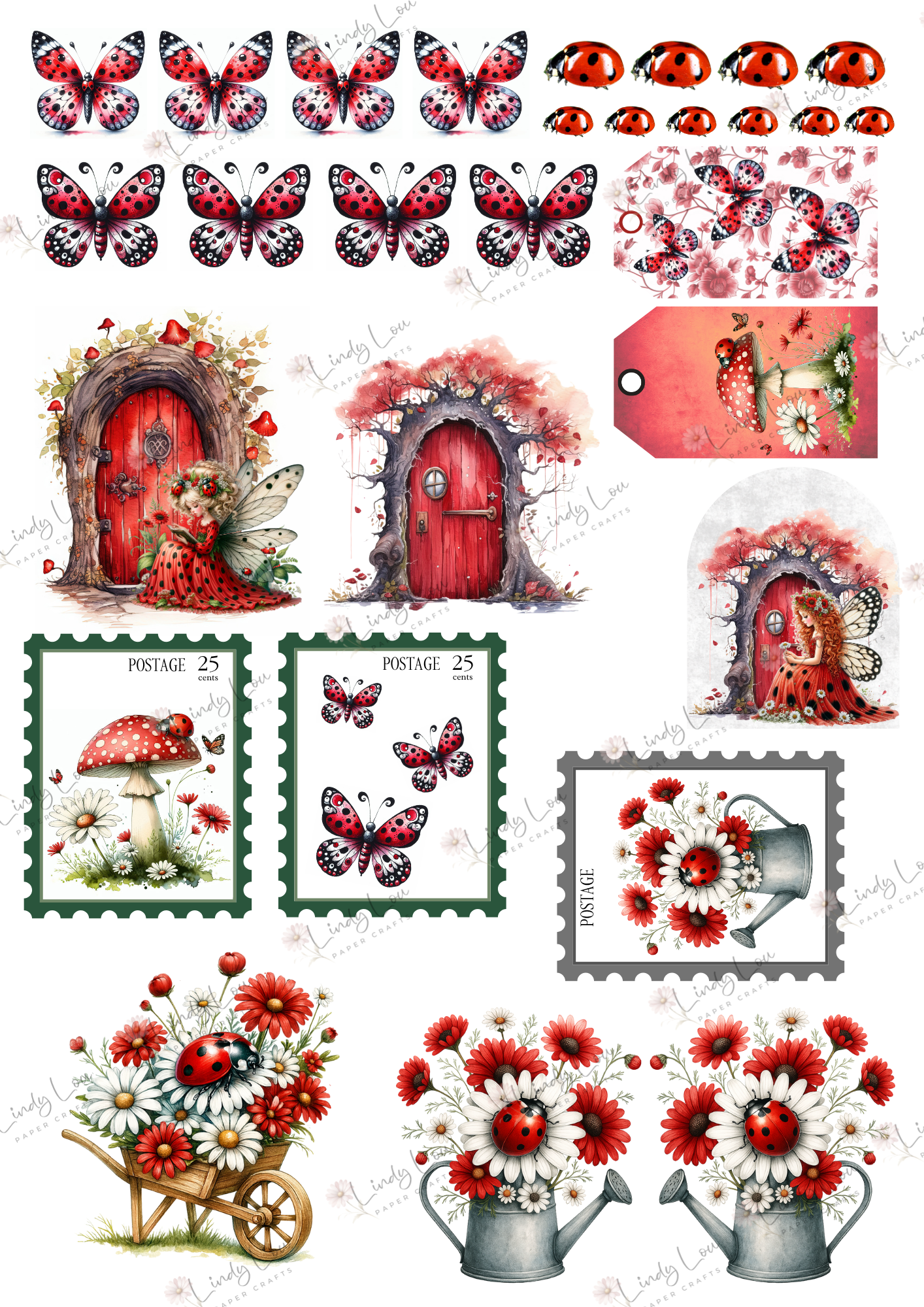 A4 Fussy Cut Sheets  - Fairyland - Whimsy Wings