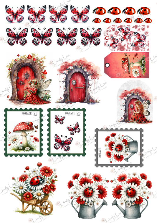 A4 Fussy Cut Sheets  - Fairyland - Whimsy Wings