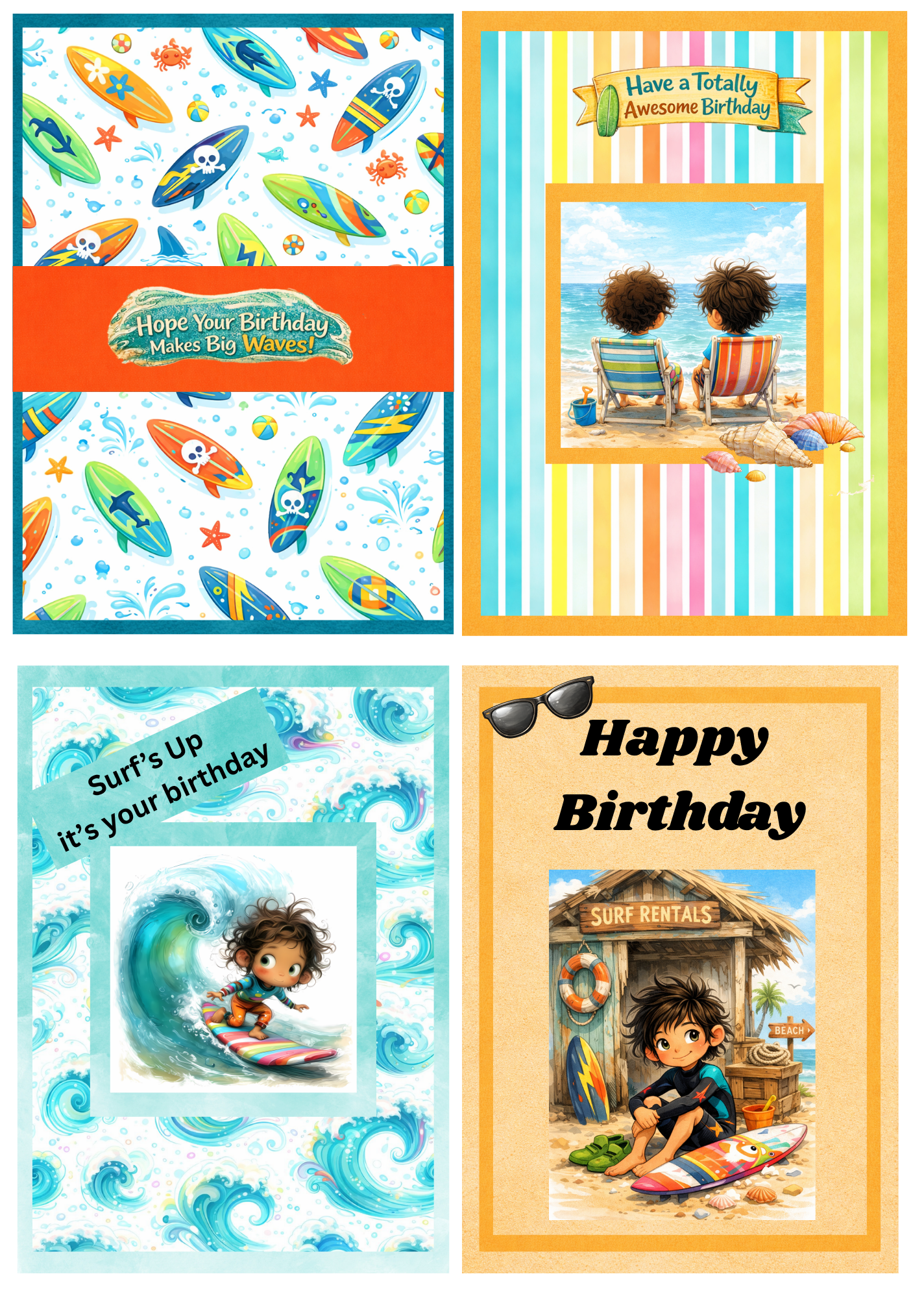 A6 Card Kit - Surf's Up