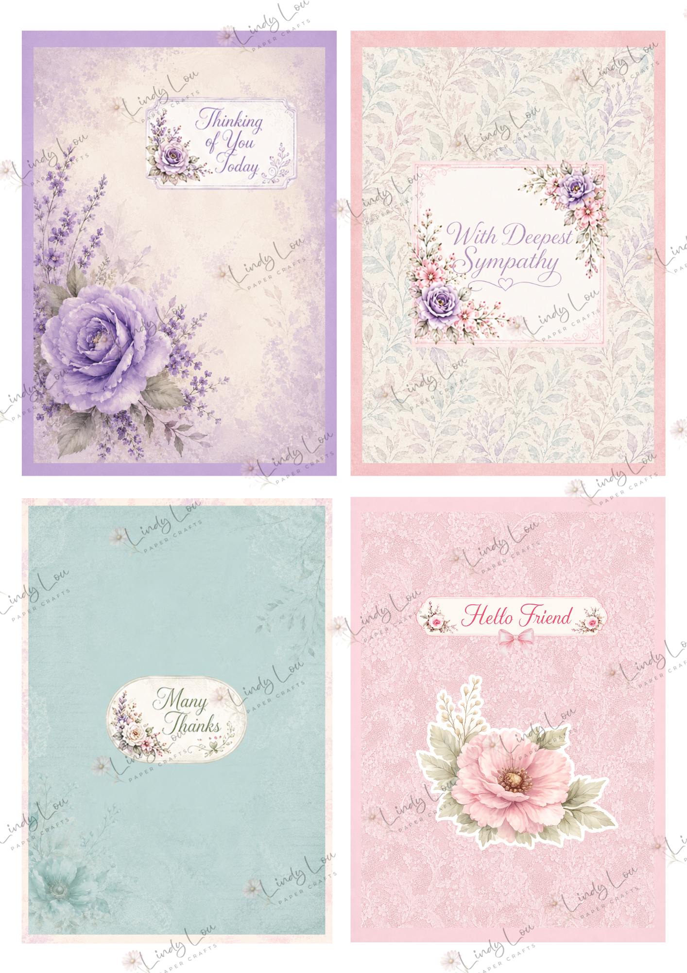 A6 Card Collection - Blooming Grace