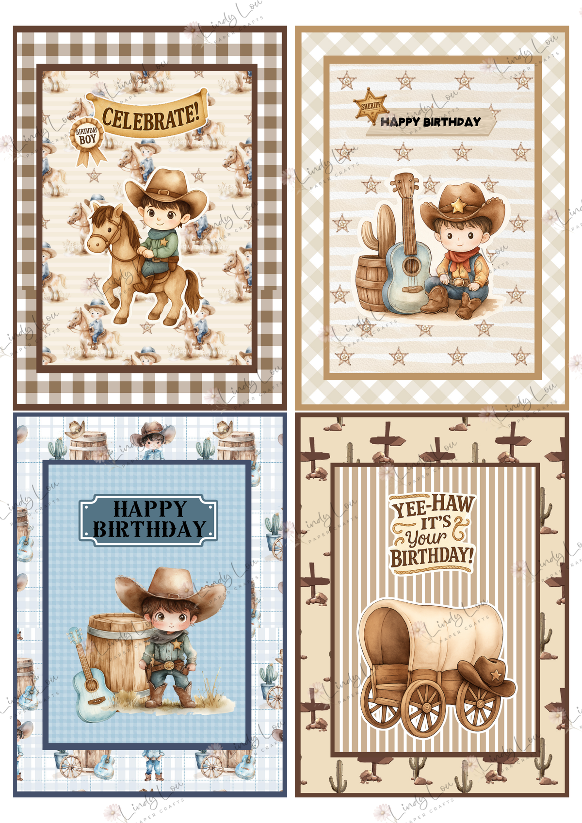 A6 Card Collection - Giddy Up Cowboy