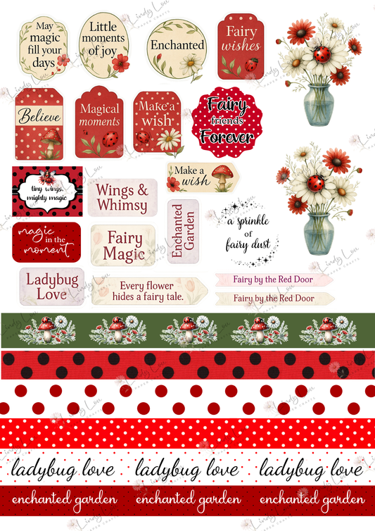 A4 Fussy Cut Sheets  - Fairyland - Fairy Wishes