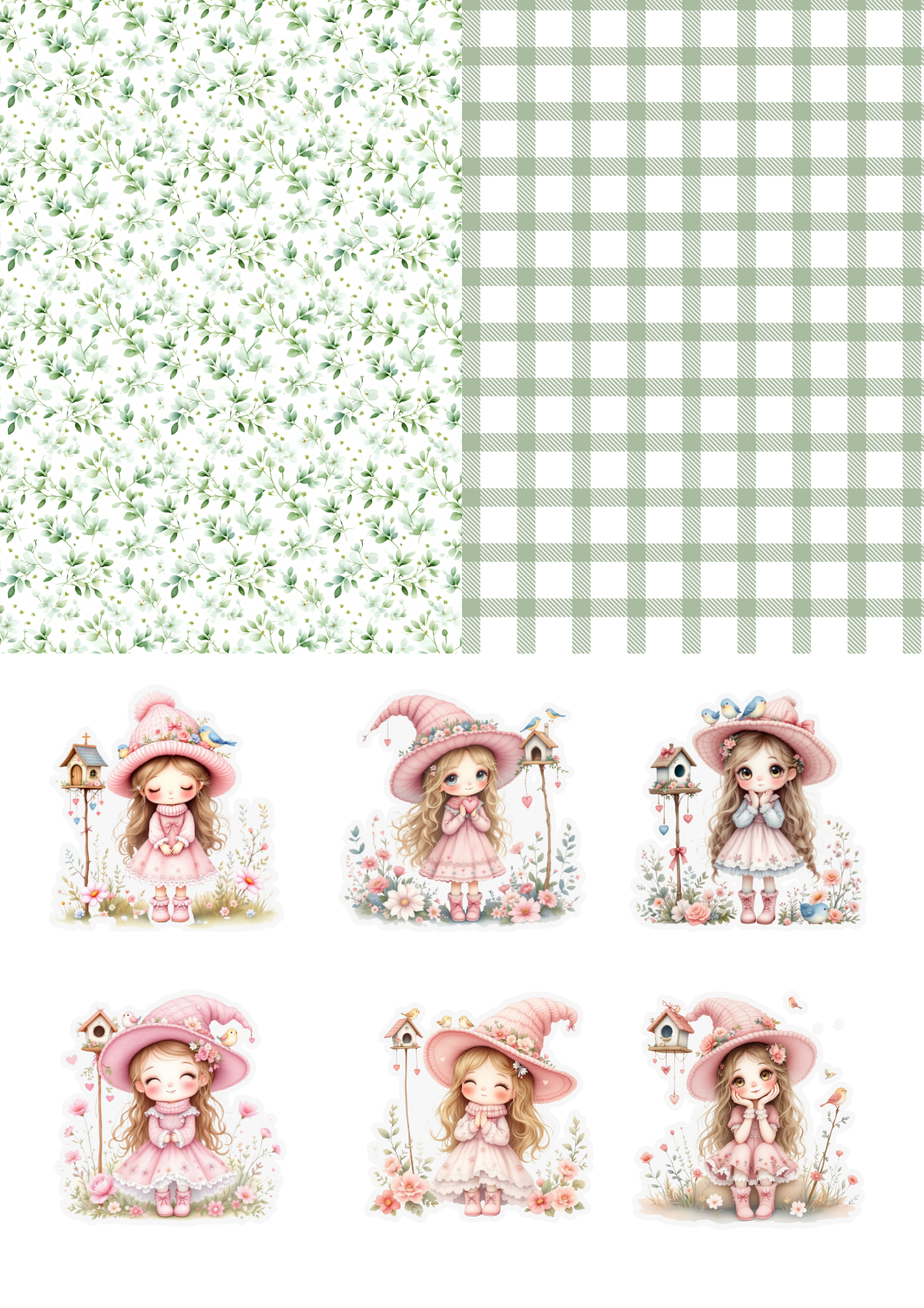 A6 Card Kit - Blossom & Bluebirds