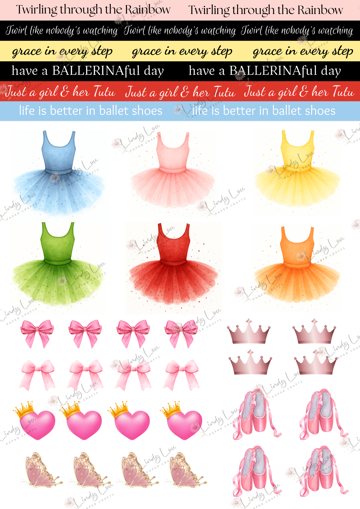 A4 Paper Collection - Ballerina Blossoms