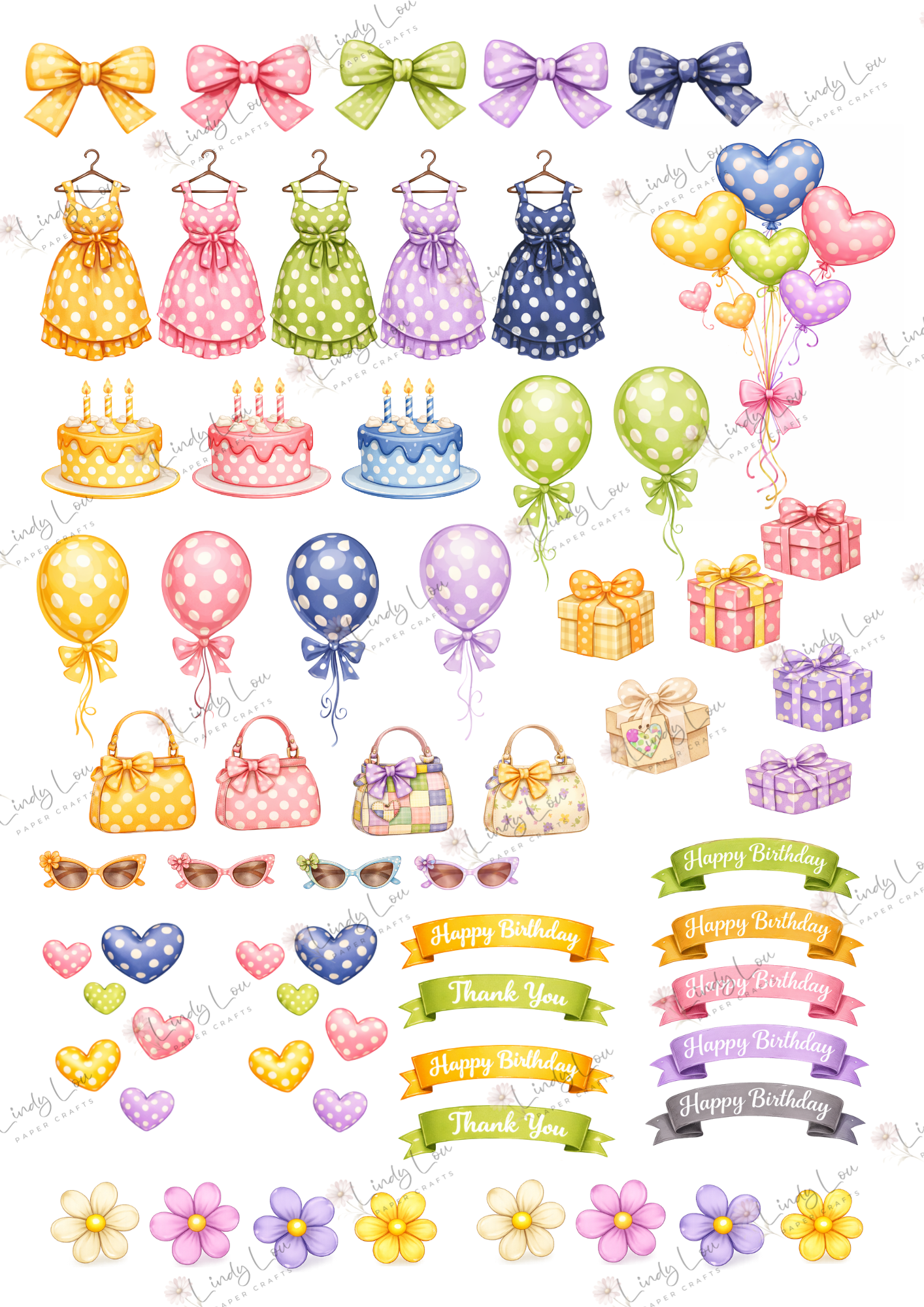 A4 Fussy Cut Sheets - Devine Divas - Party Essentials