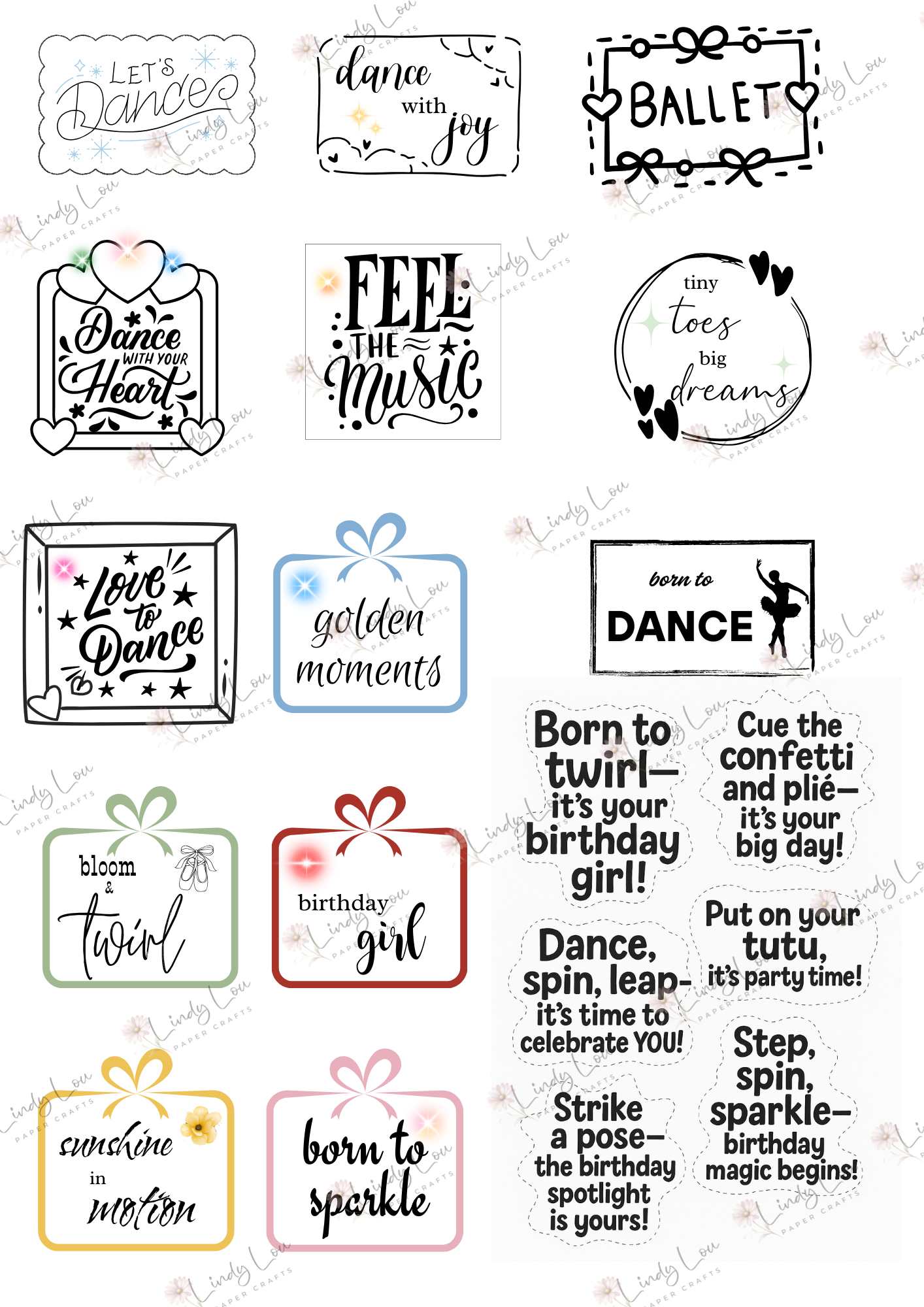 A4 Paper Collection - Ballerina Blossoms