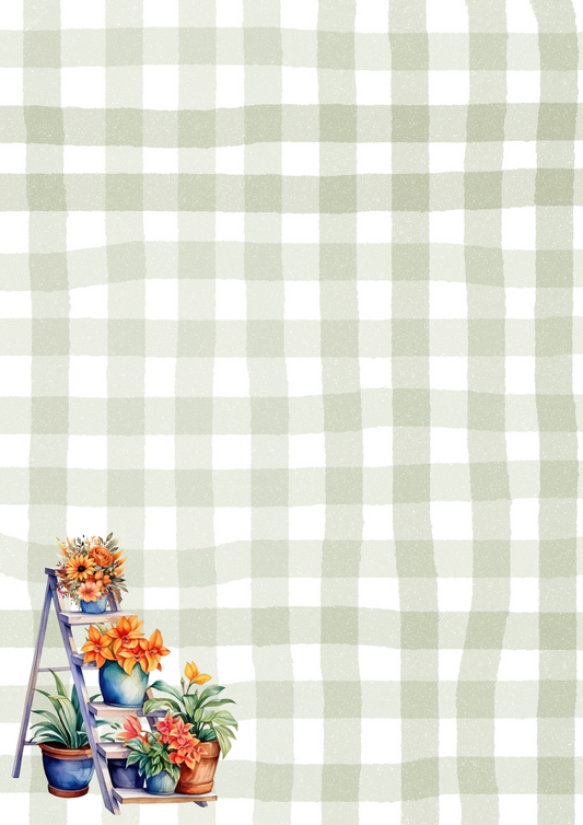 A4 Single Sheet - Amber Afternoon - Garden Steps