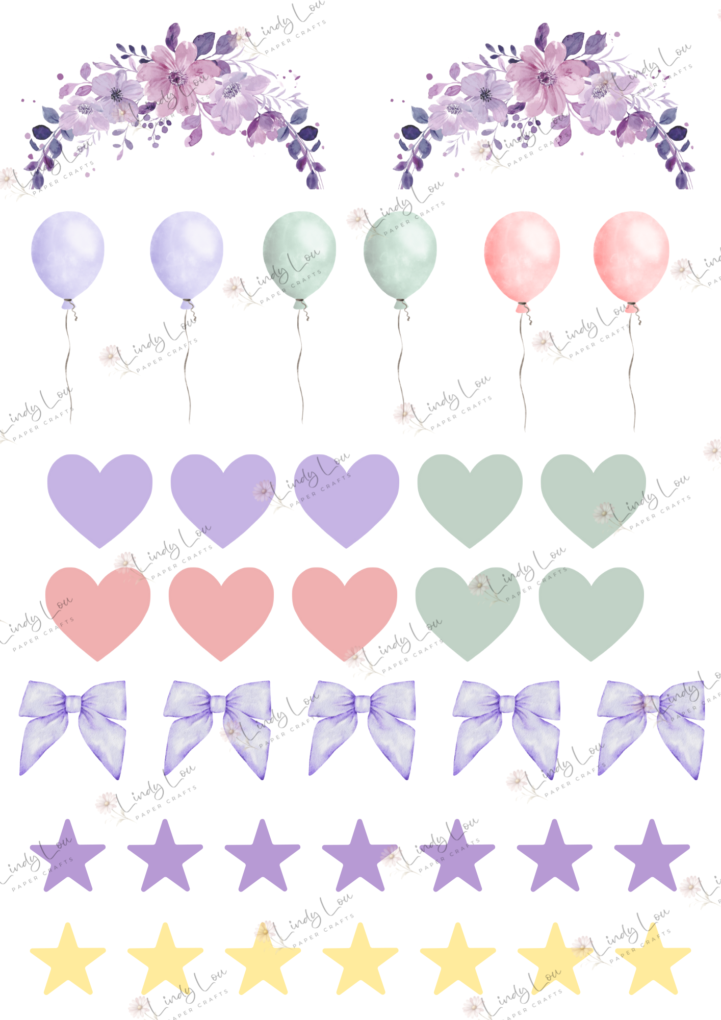 A4 Fussy Cut Sheets - Princess Ellie - Ellie’s Party Parade
