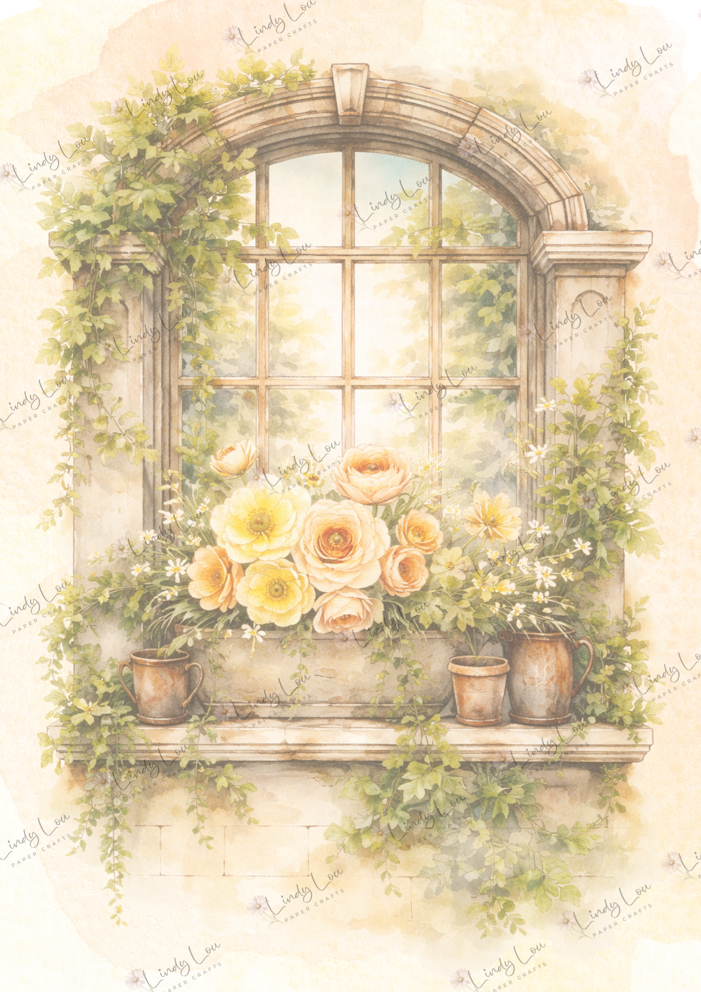 A4 Single Sheet - Buttercream Blooms - Buttercream Garden
