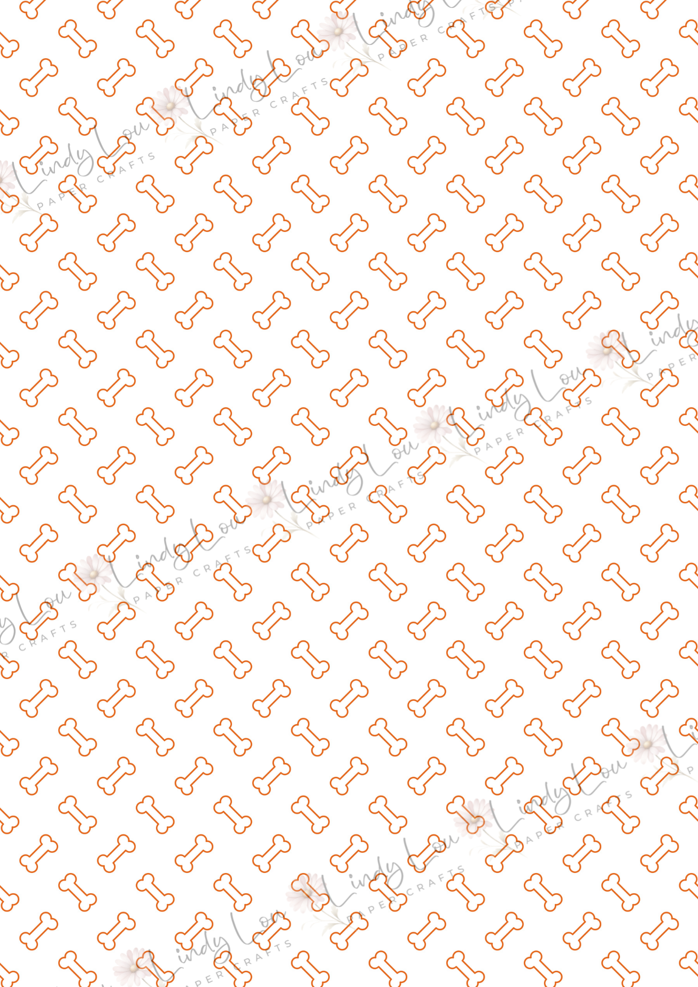 A4 Single Sheet - Paws & Whiskers - Bone Parade