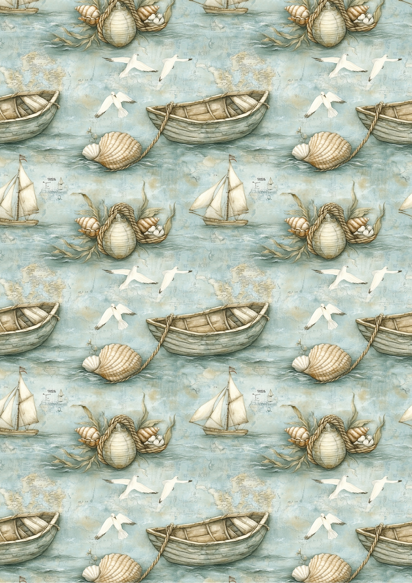 A4 Single Sheet - Gone Fishing - Seaside Treasures