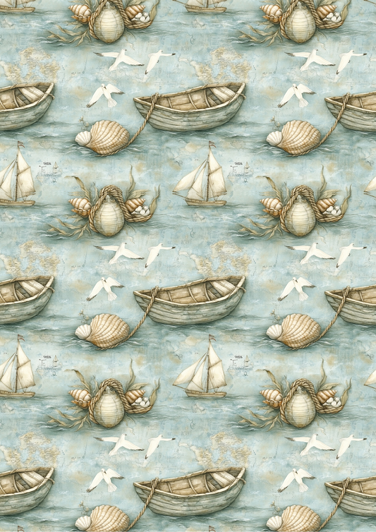 A4 Single Sheet - Gone Fishing - Seaside Treasures