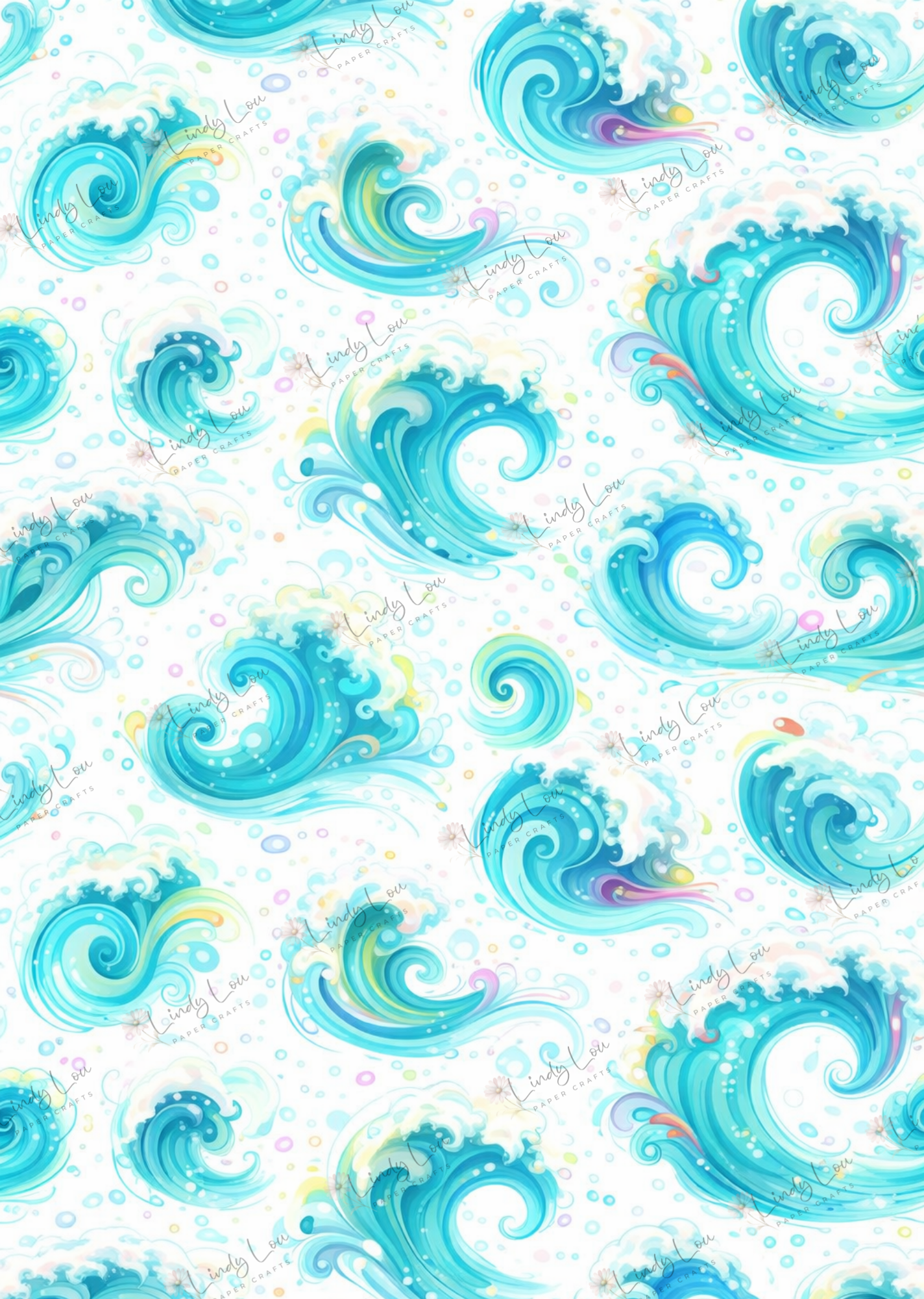 A4 Single Sheet - Surf's Up - Surf & Swirl