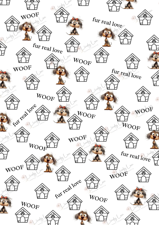 A4 Single Sheet - Pawsitively Adorable - Home is Where the Woof Is