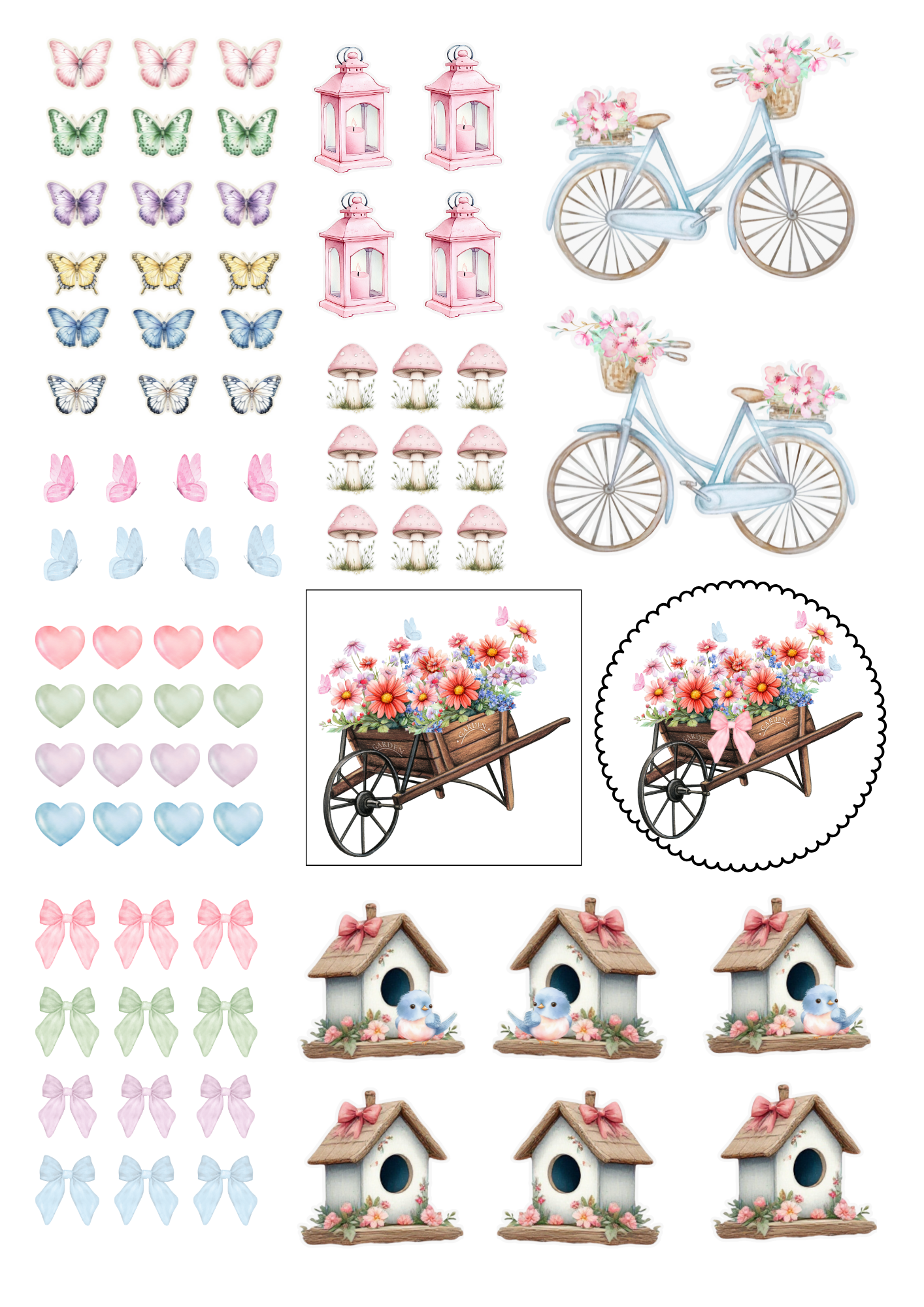 A6 Card Kit - Blossom & Bluebirds