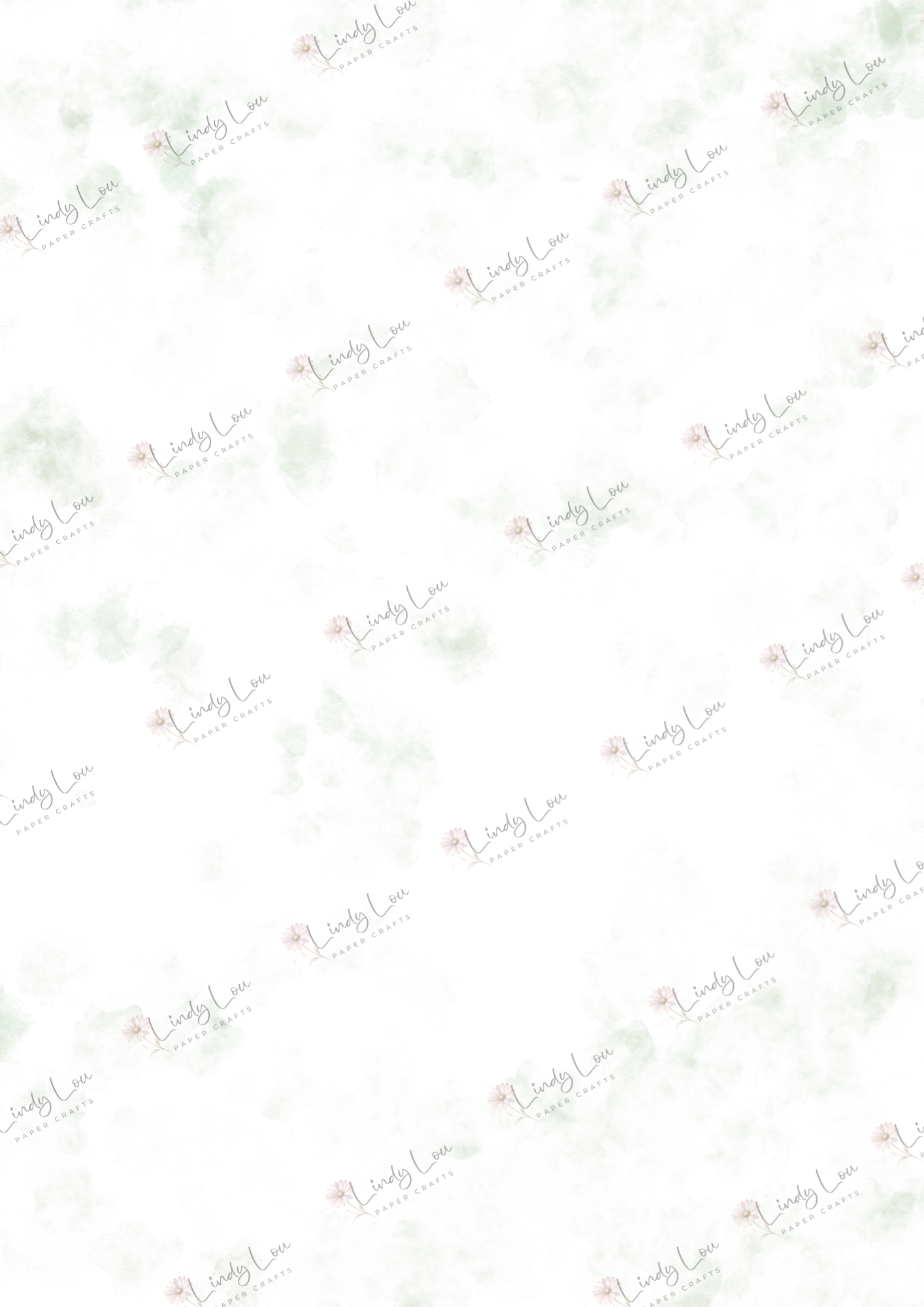 A4 Single Sheet - Ballerina Blossoms - Mint Pirouette